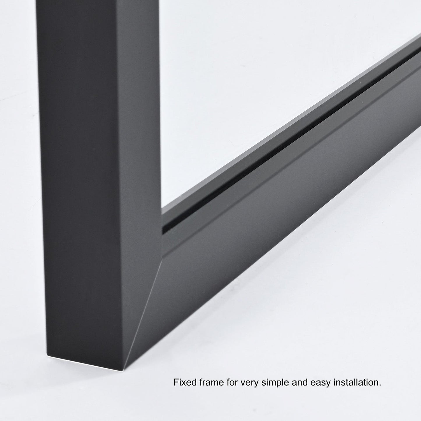 Arcos 34" W x 74" H Framed Fixed Glass Panel
