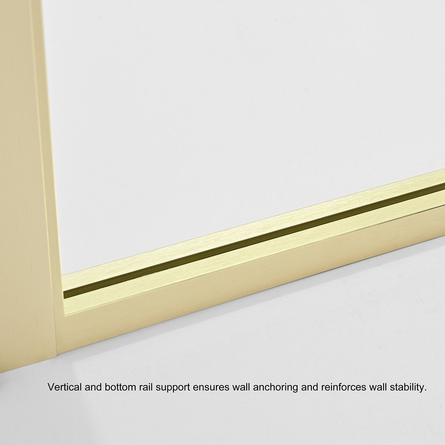 Tafalla 34" W x 74" H Frameless Fixed Glass Panel