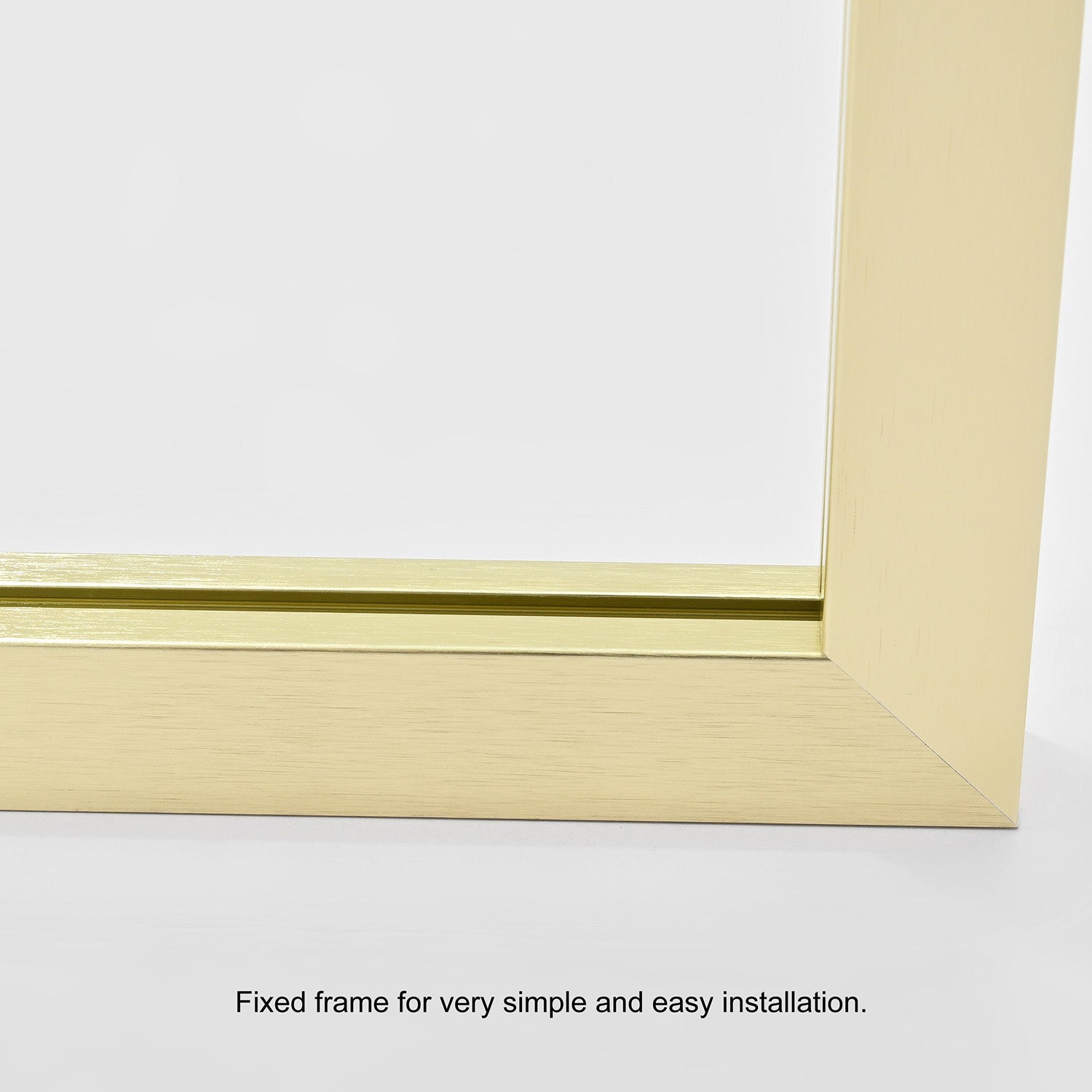 Tafalla 34" W x 74" H Frameless Fixed Glass Panel