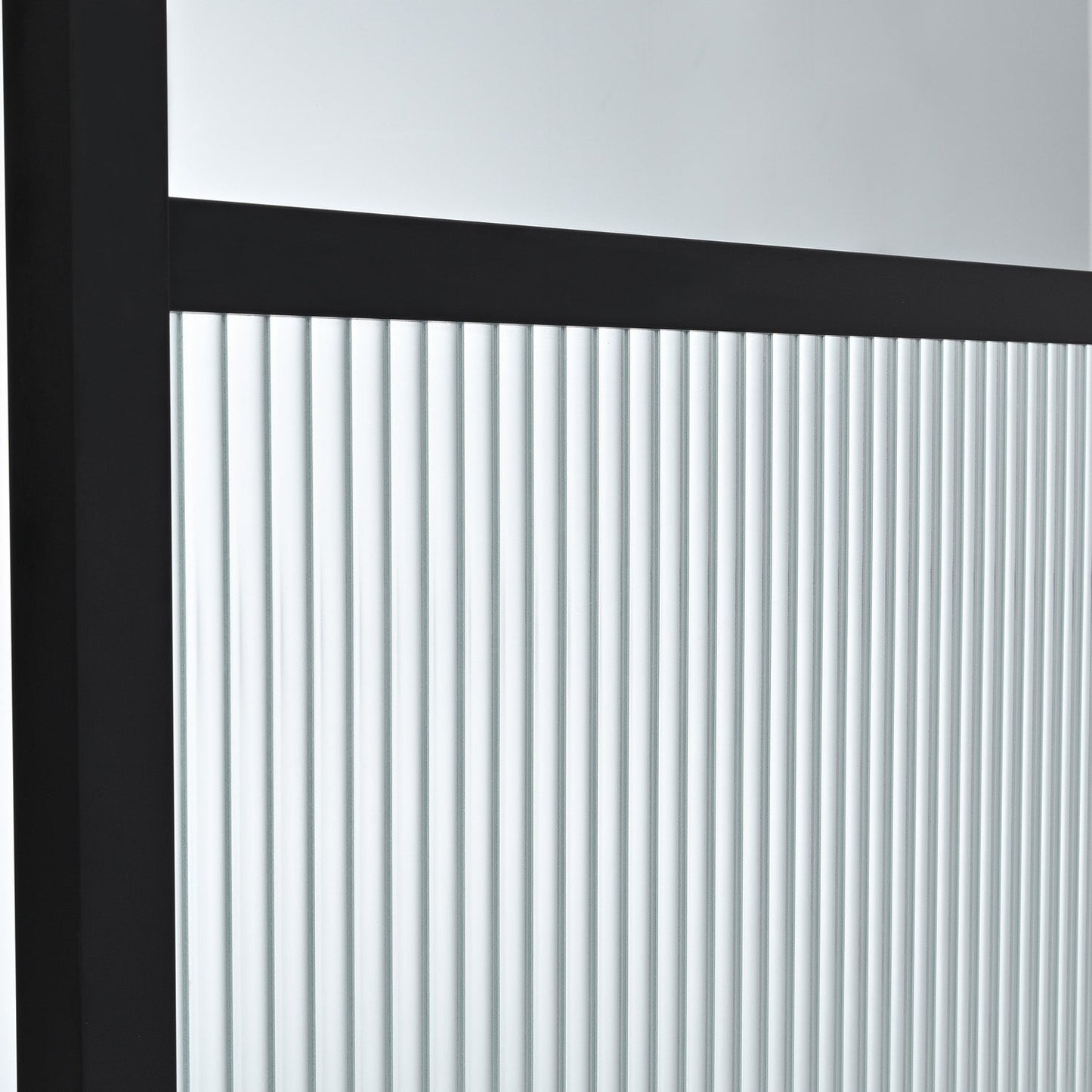 Tafalla 34" W x 74" H Frameless Fixed Glass Panel
