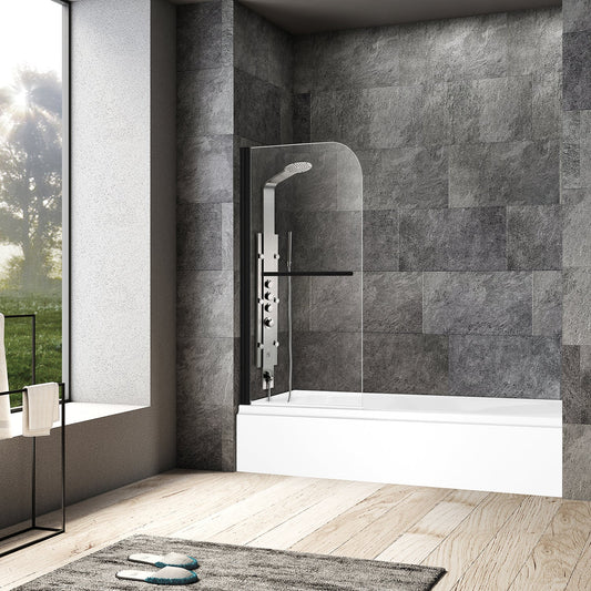 Olivenza Hinged Frameless Tub Door - 31" W x 55" H
