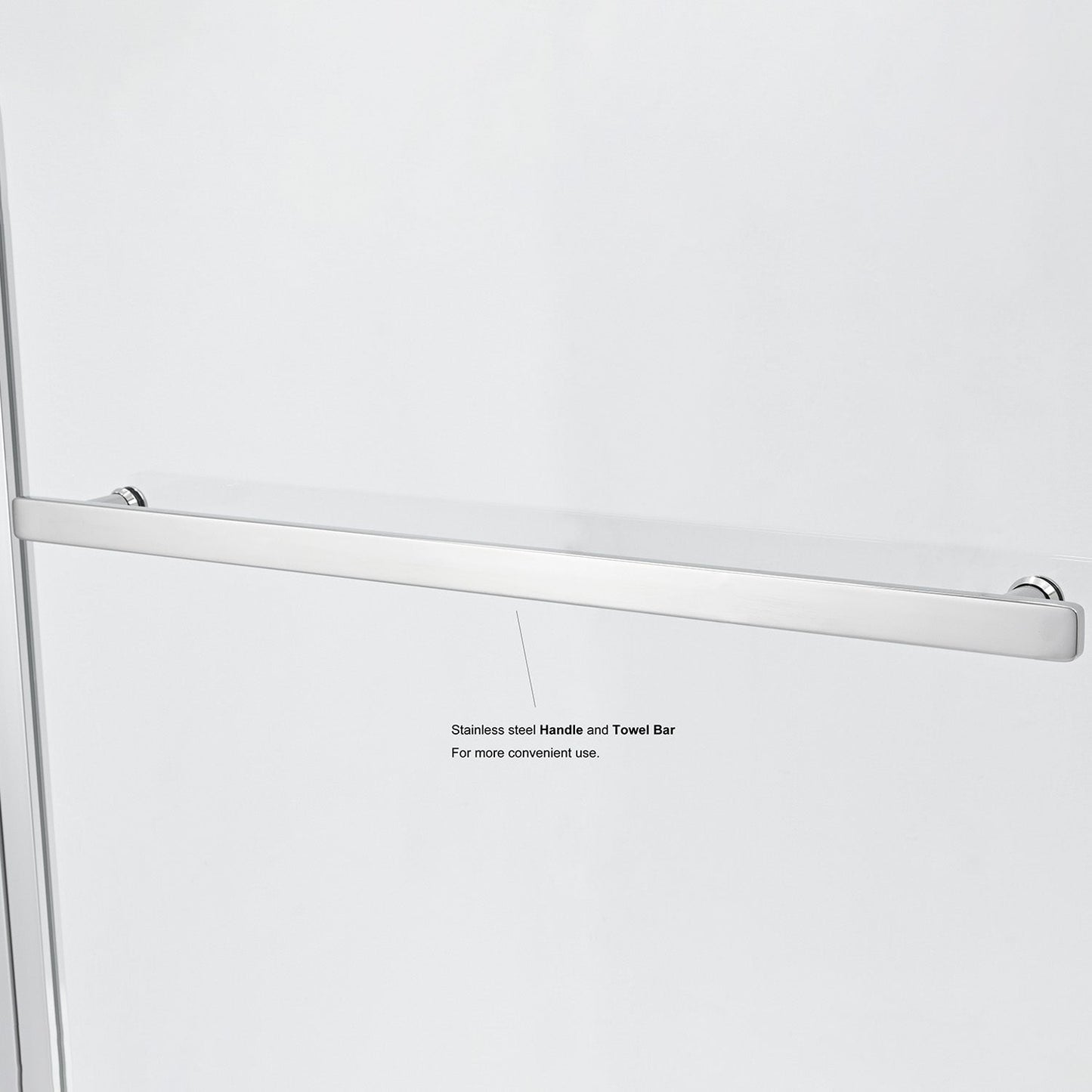 Olivenza Hinged Frameless Tub Door - 31" W x 55" H