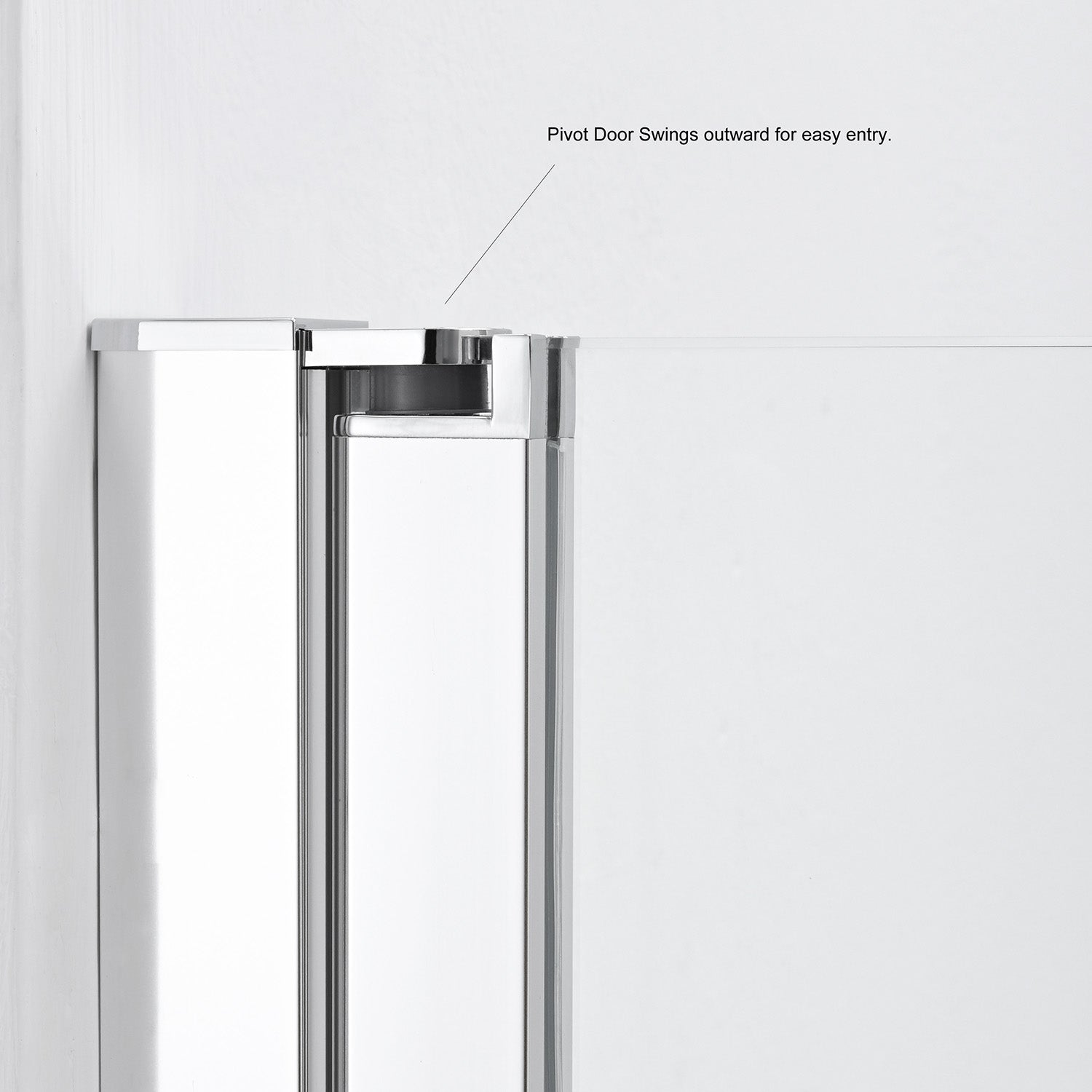 Olivenza Hinged Frameless Tub Door - 31" W x 55" H
