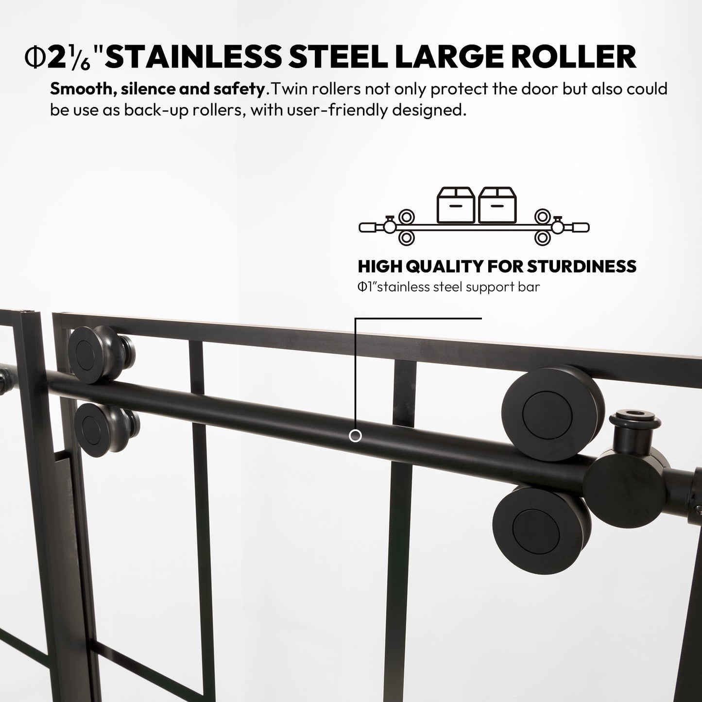 Puente Rectangle Single Sliding Frameless Shower Enclosure in Matte Black