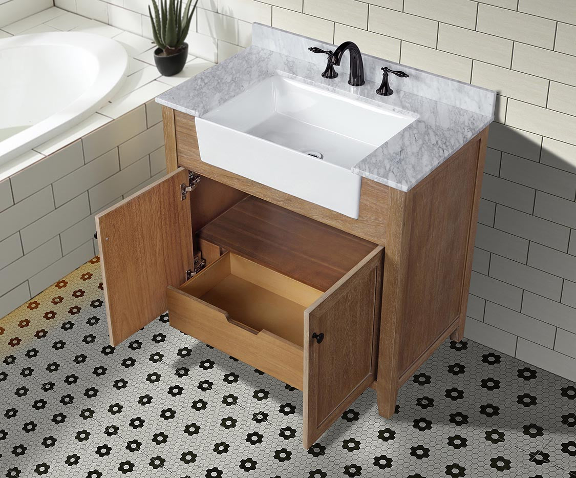 Sally 36" Bathroom Vanity Ash Brown