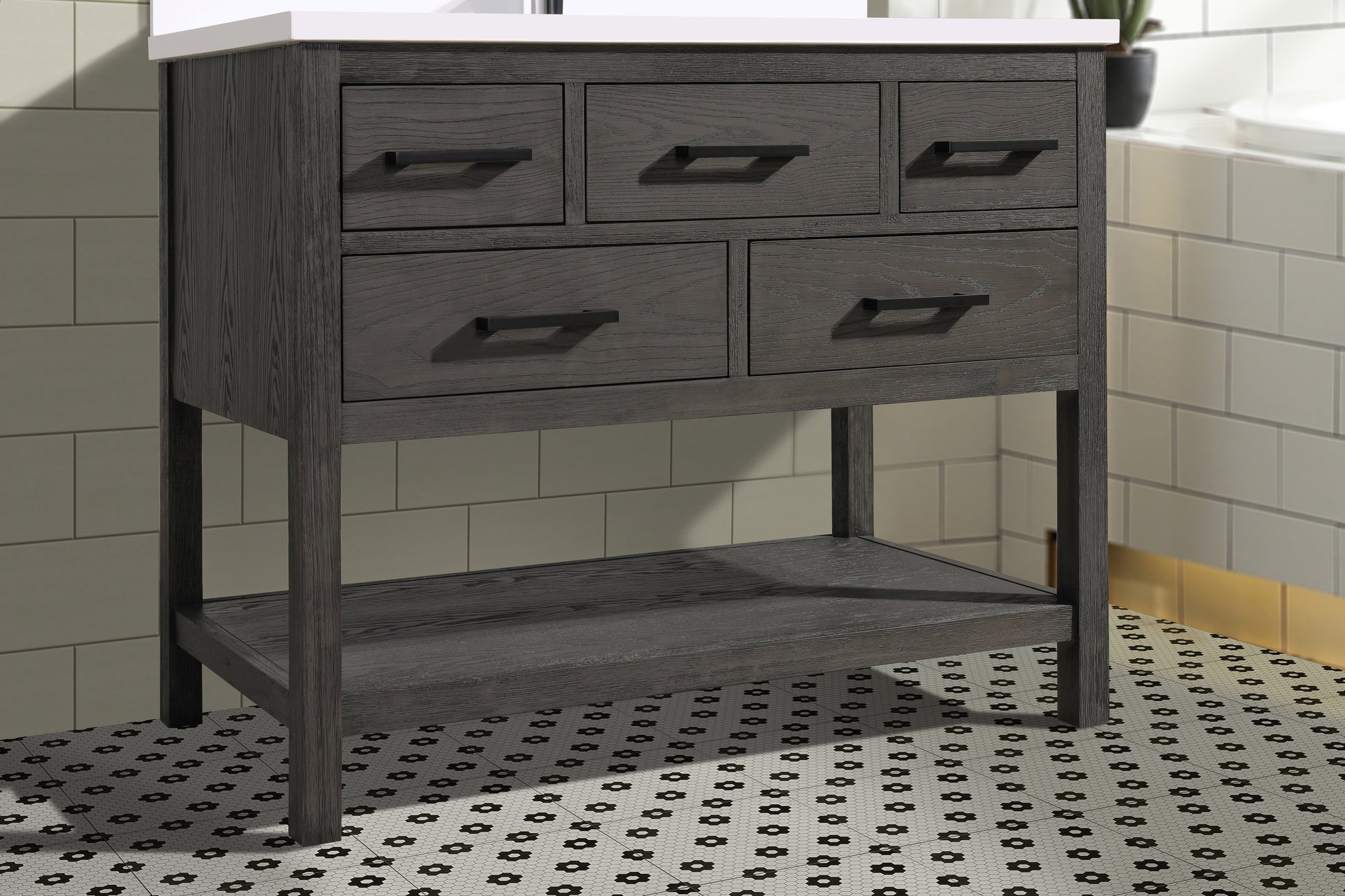 Betty 42" Bathroom Vanity Weathered Gray