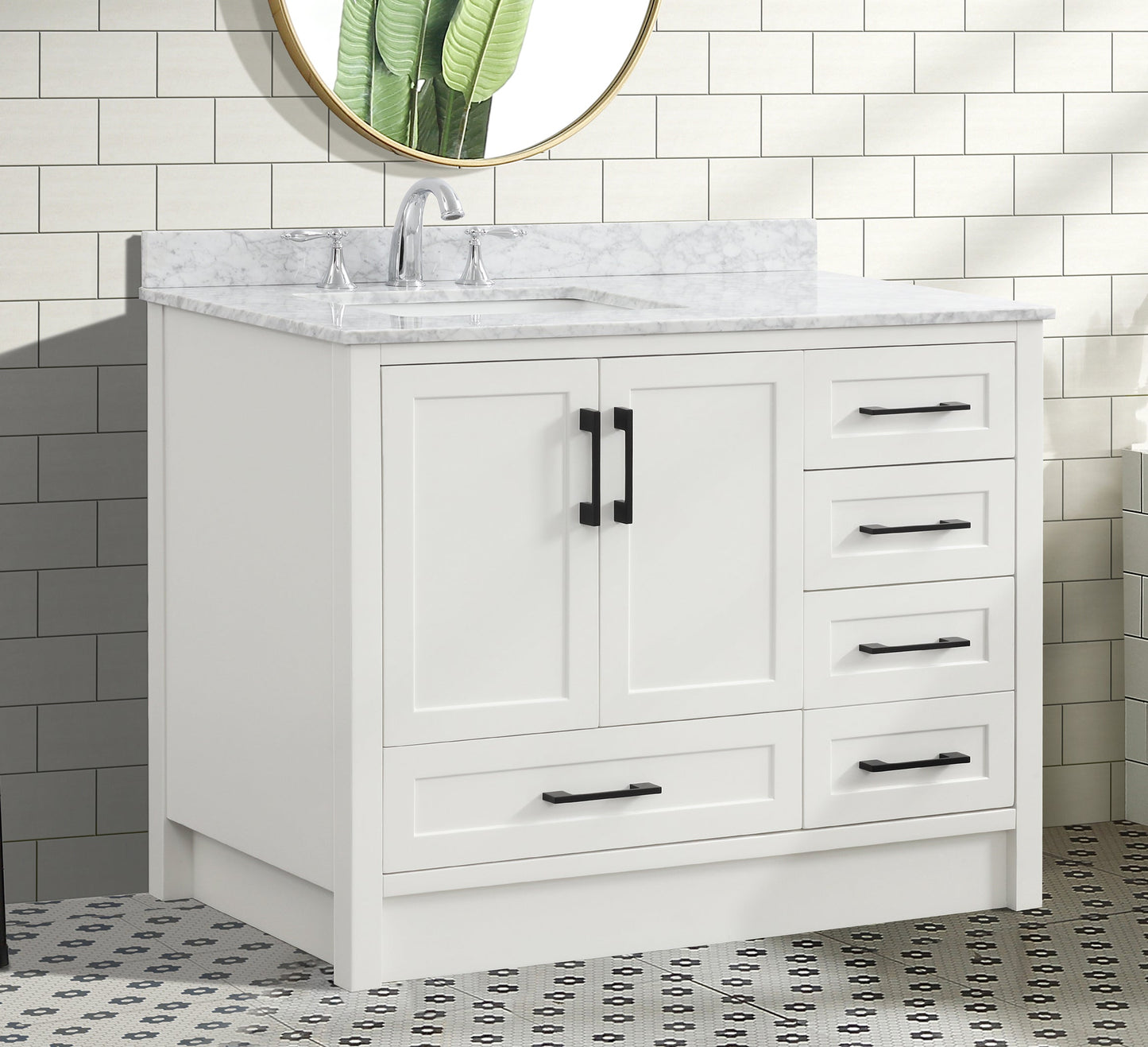 Huntington 42" Bathroom Vanity White