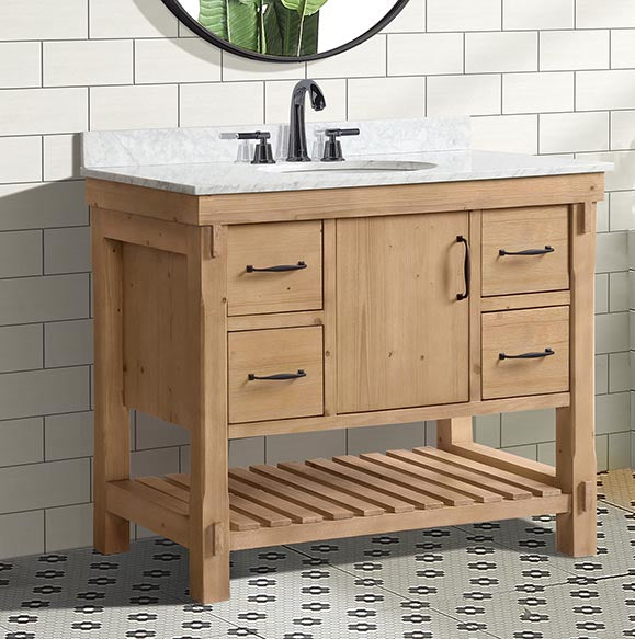 Marina 42" Bathroom Vanity Driftwood Finish