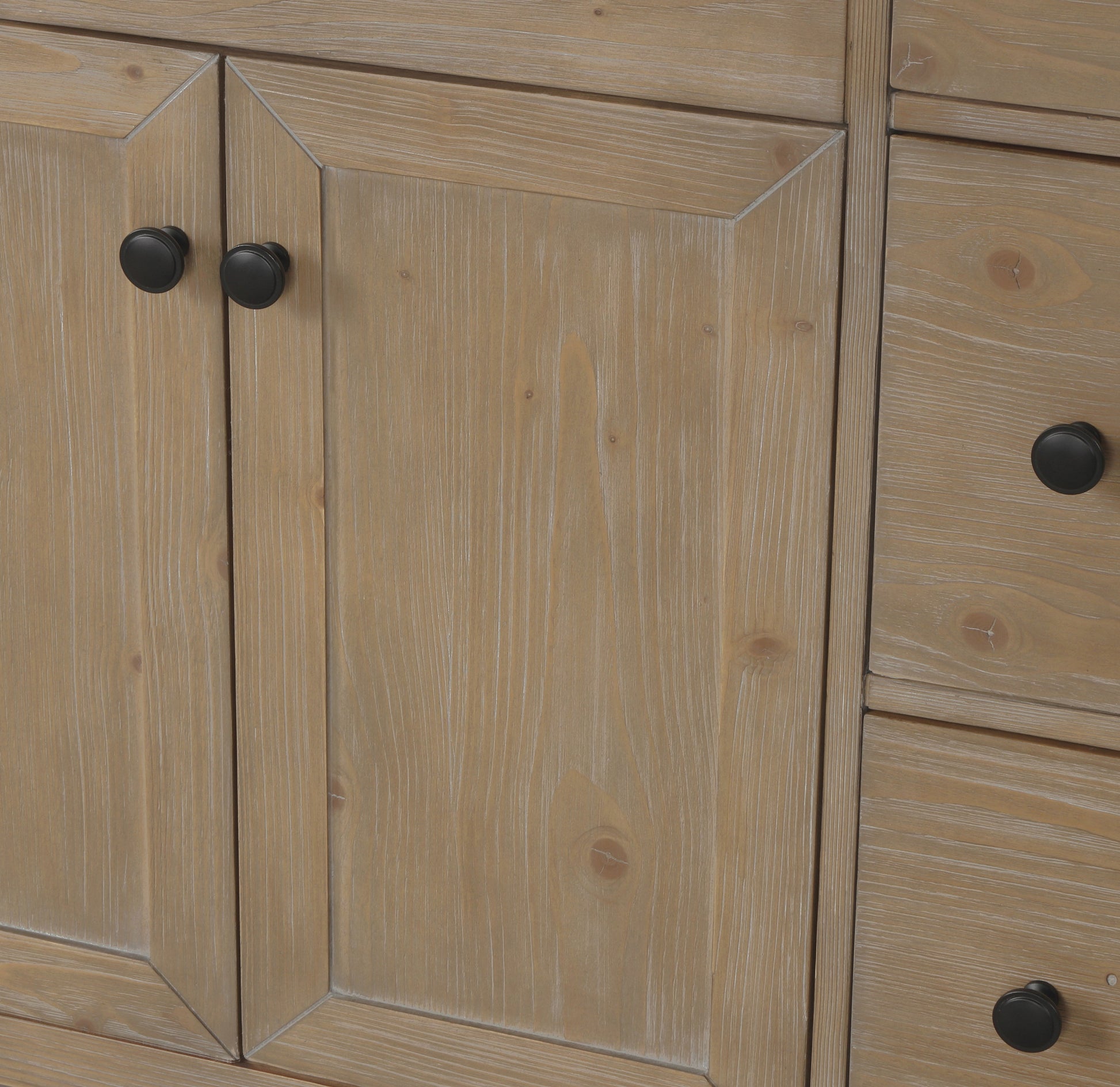 Sally 42" Bathroom Vanity Weathered Fir - White Engineered Countertop