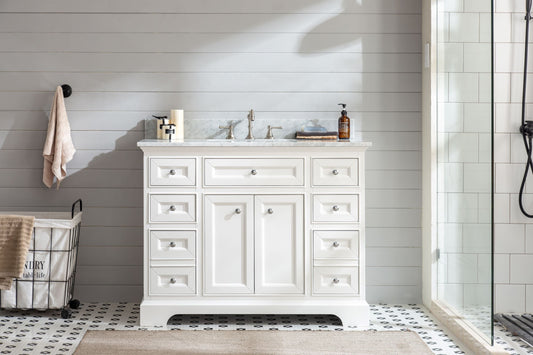 South Bay 42" Bathroom Vanity White