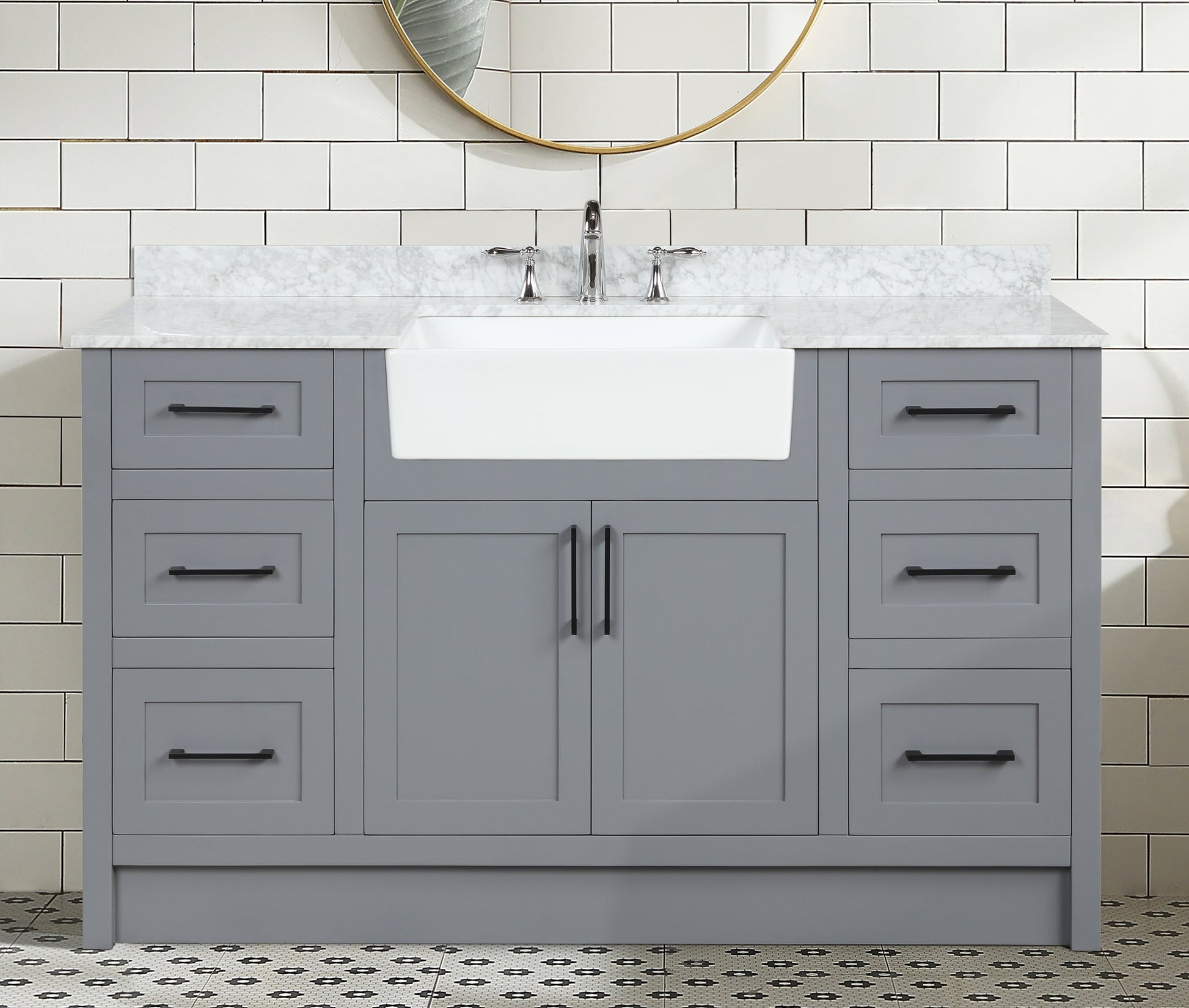 Laguna 60" Bathroom Vanity Gray