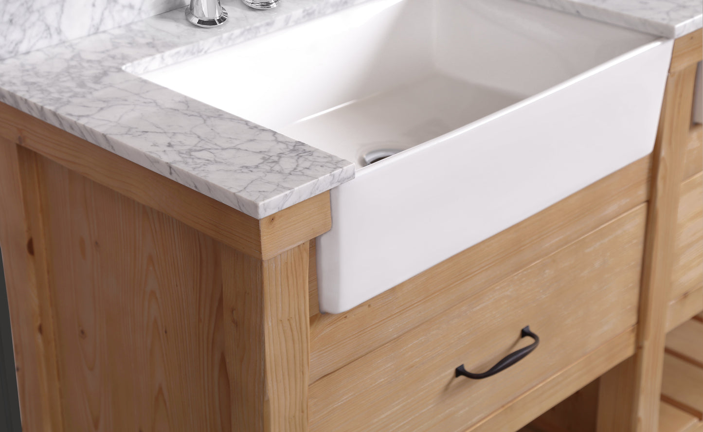 Marina 60" Bathroom Vanity Driftwood Finish