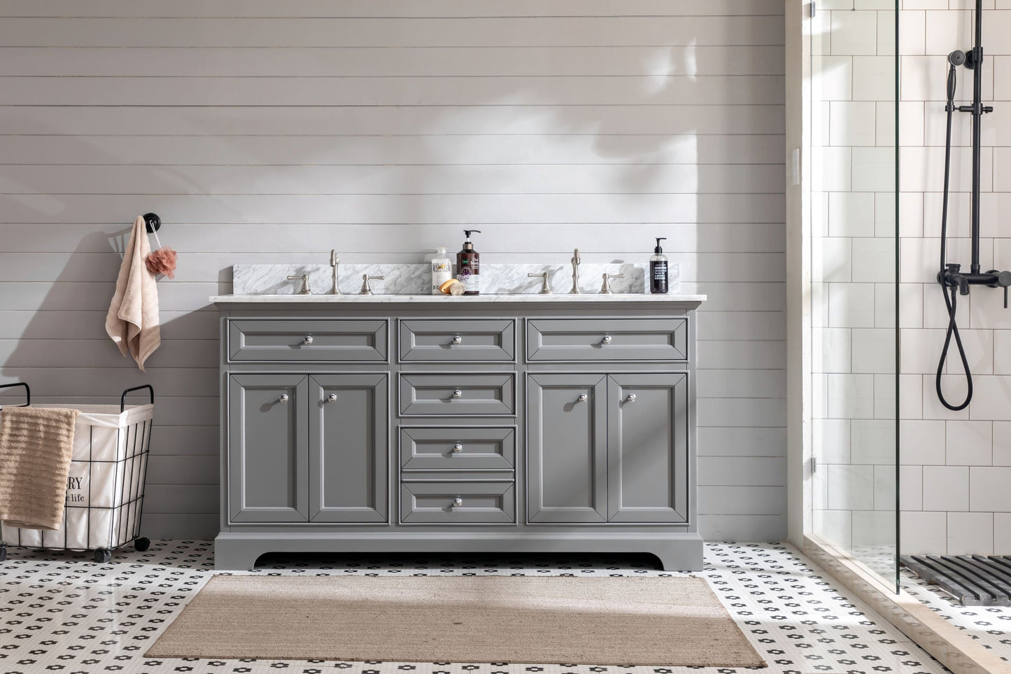 South Bay 60" Bathroom Vanity Gray