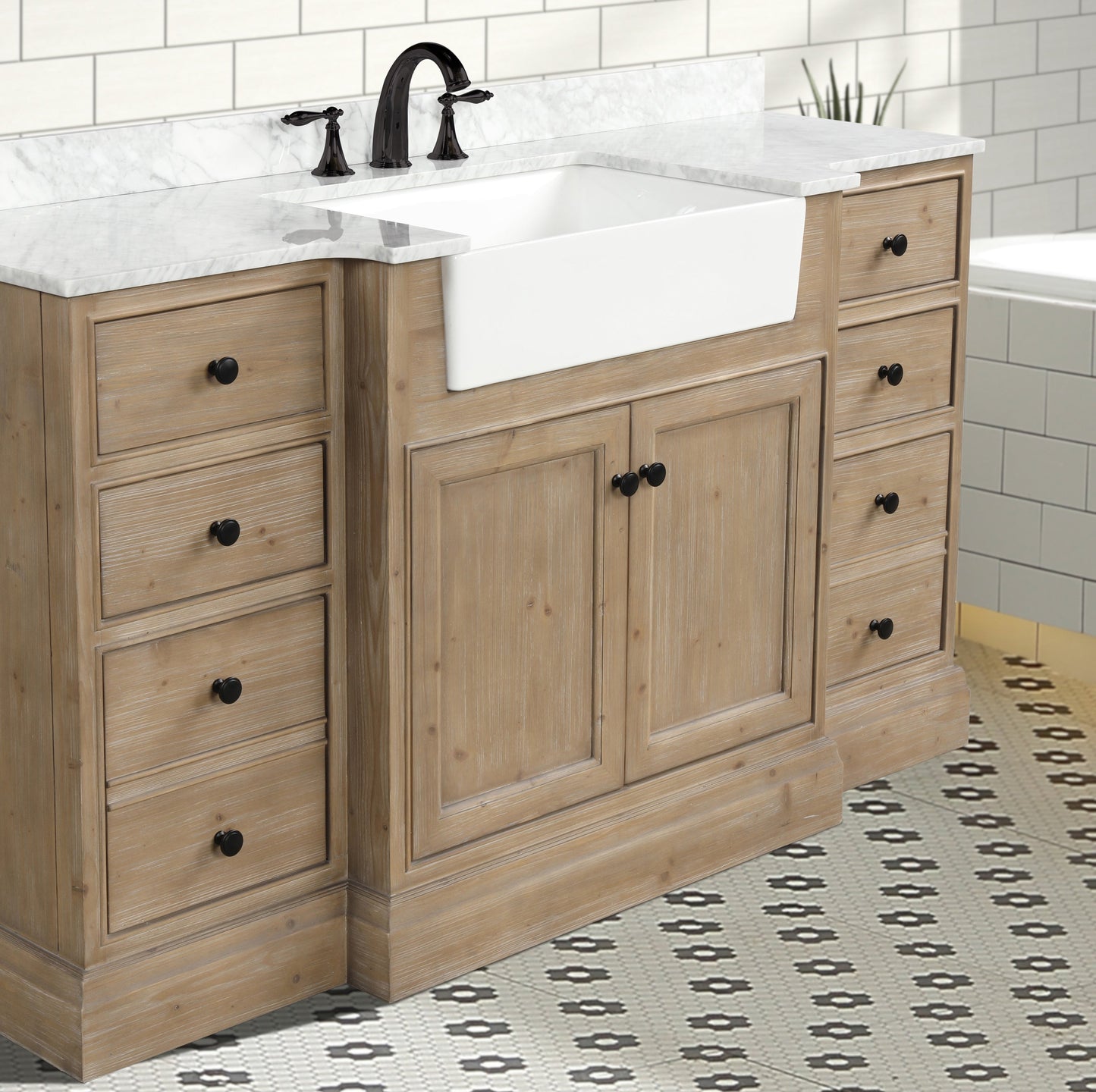 Kelly 60" Bathroom Vanity Weathered Fir