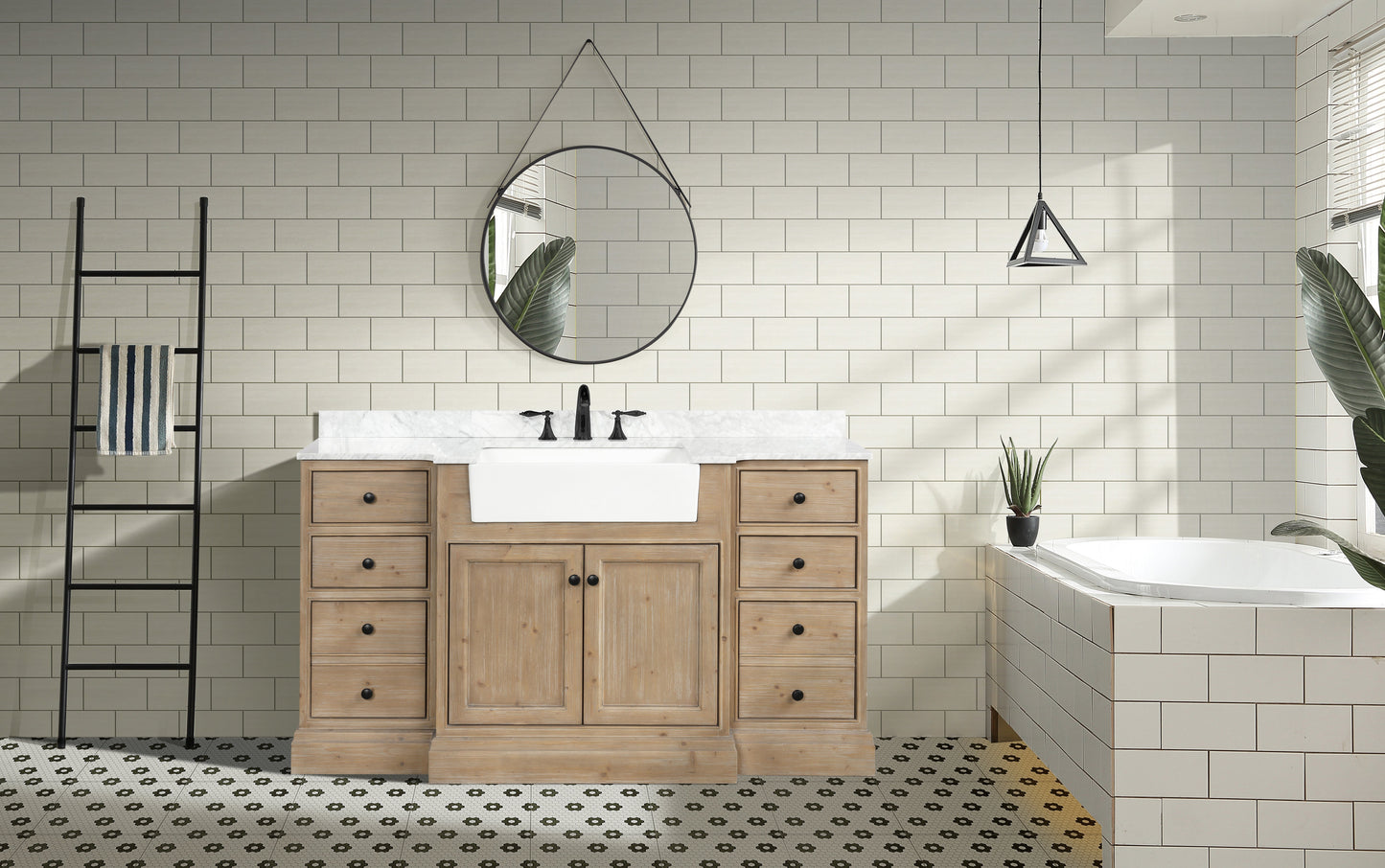 Kelly 60" Bathroom Vanity Weathered Fir