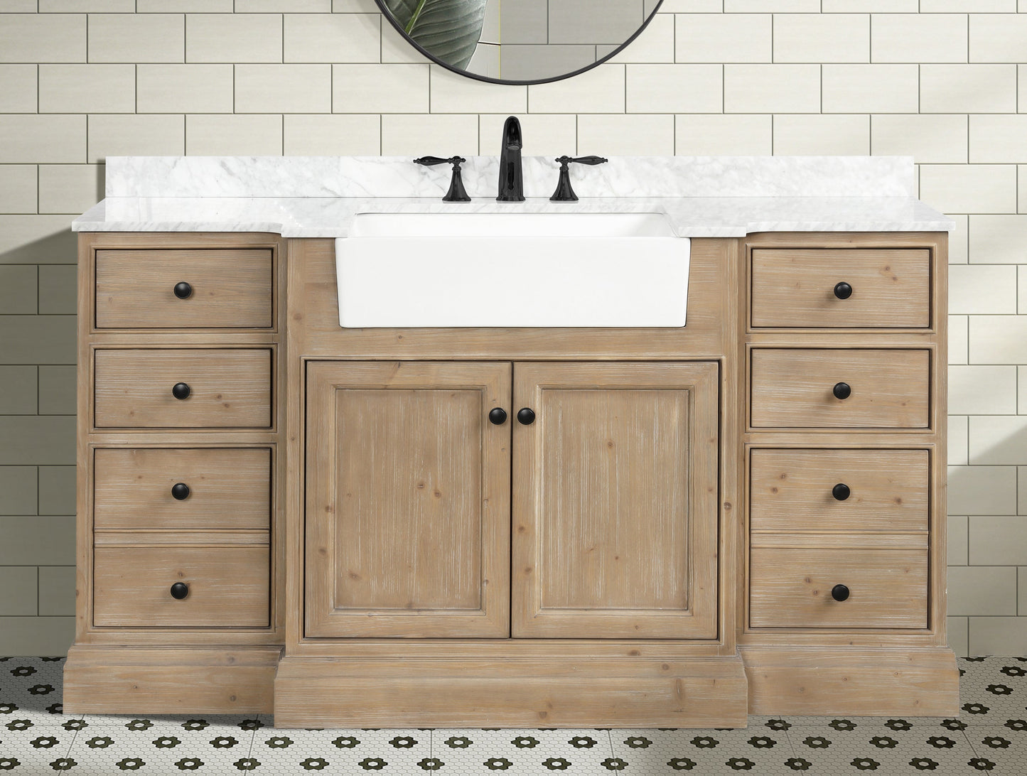 Kelly 60" Bathroom Vanity Weathered Fir