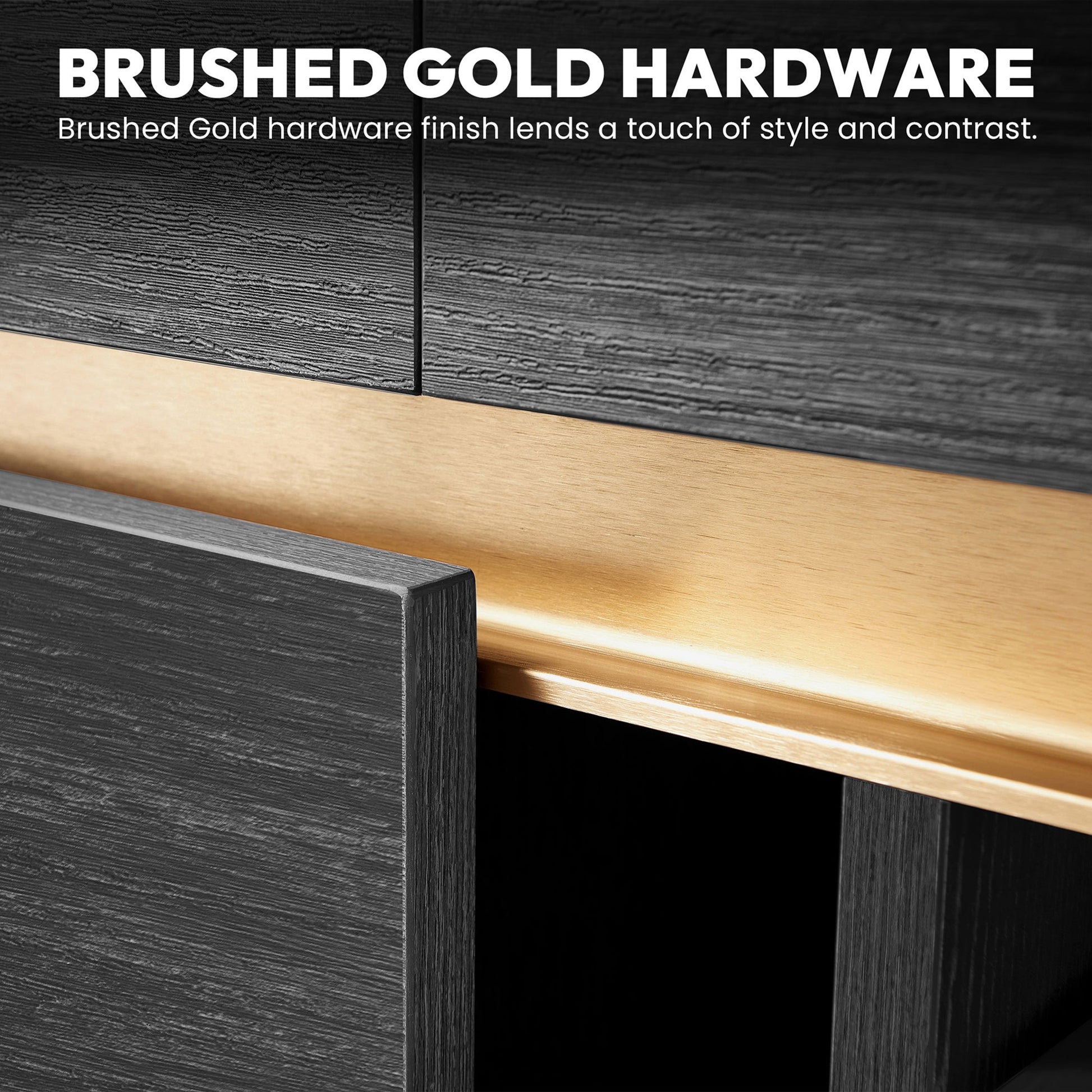 Huesca 48" Single Sink Bath Vanity in North American Black Oak with White Composite Integral Square Sink Top