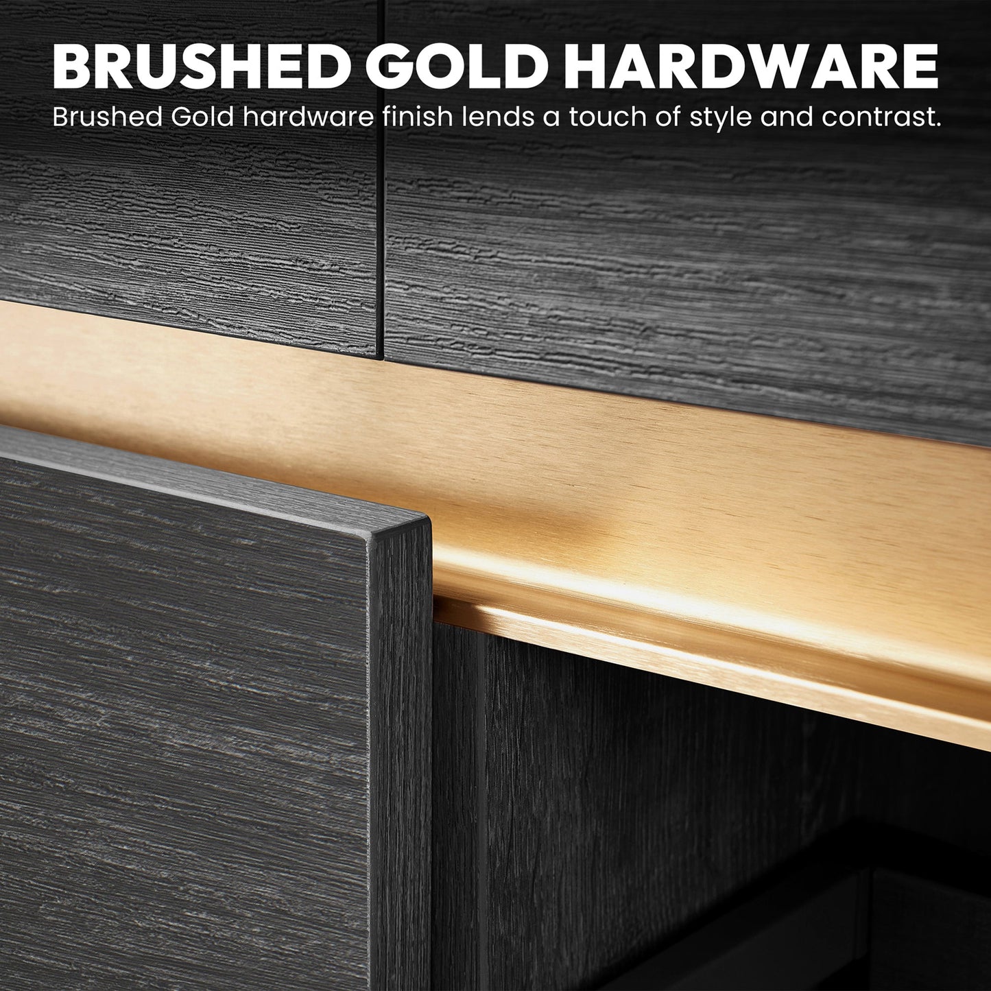 Huesca 84" Double Sink Bath Vanity in North American Black Oak with White Composite Integral Square Sink Top