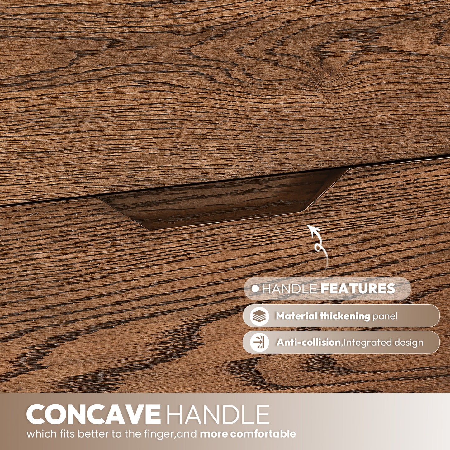 Abuja 36" Free-standing Single Bath Vanity in Oak Weathered Brown with White Grain Stone Top
