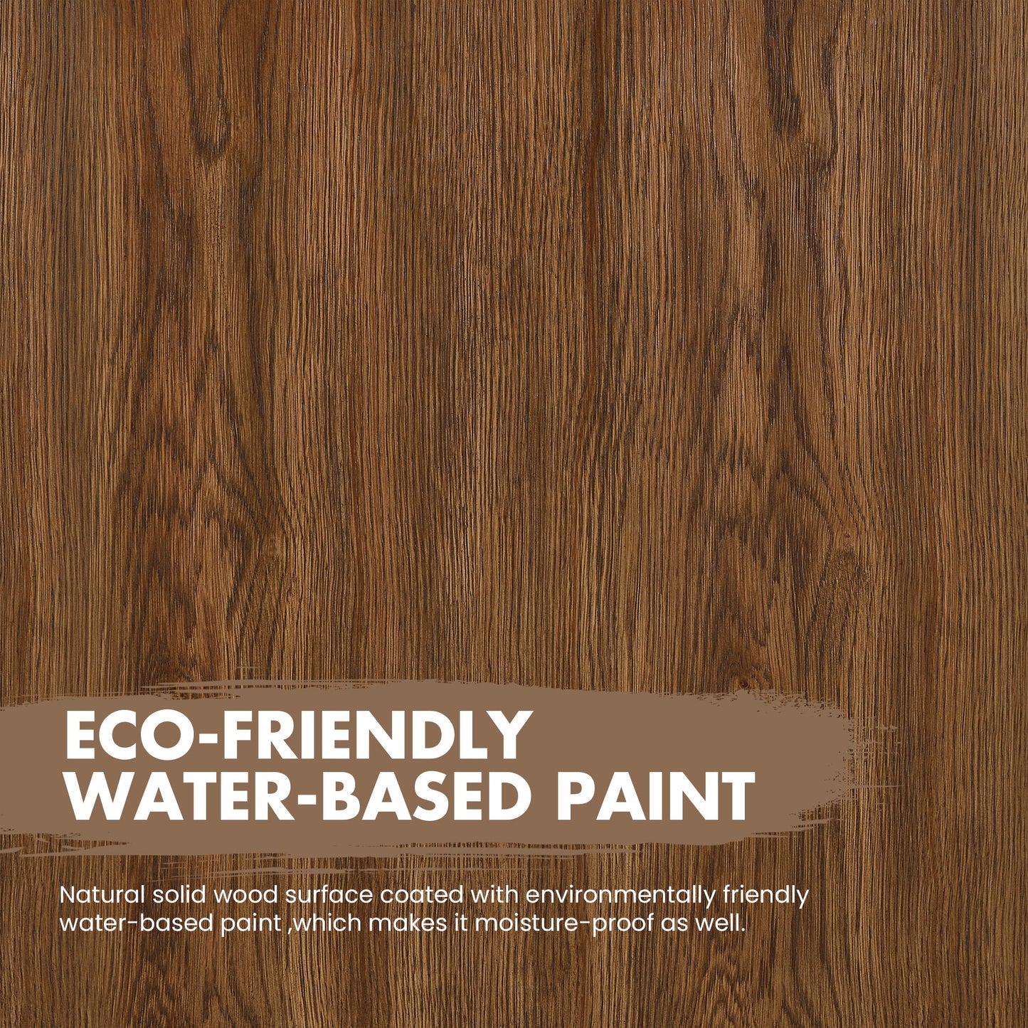 Abuja 48" Free-standing Single Bath Vanity in Oak Weathered Brown with White Grain Stone Top