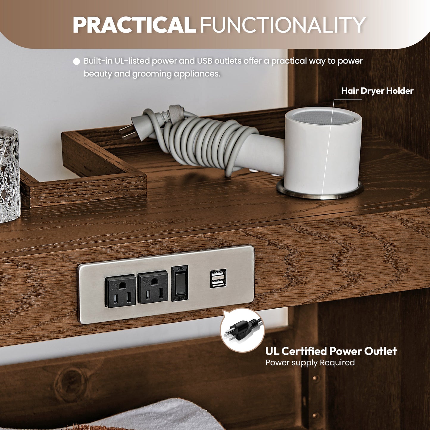 Abuja 60" Free-standing Single Bath Vanity in Oak Weathered Brown with White Grain Stone Top