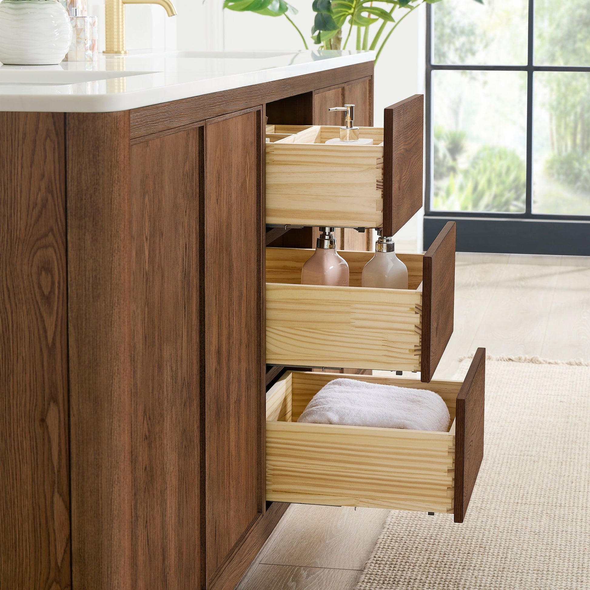 Cairo Bath Vanity with Quartz Stone Top