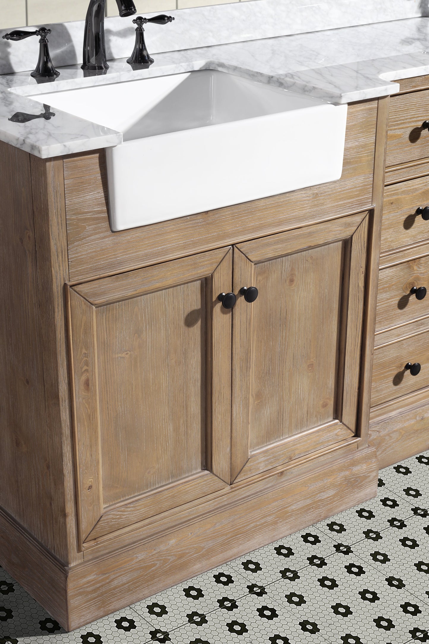 Kelly 72" Bathroom Vanity Weathered Fir