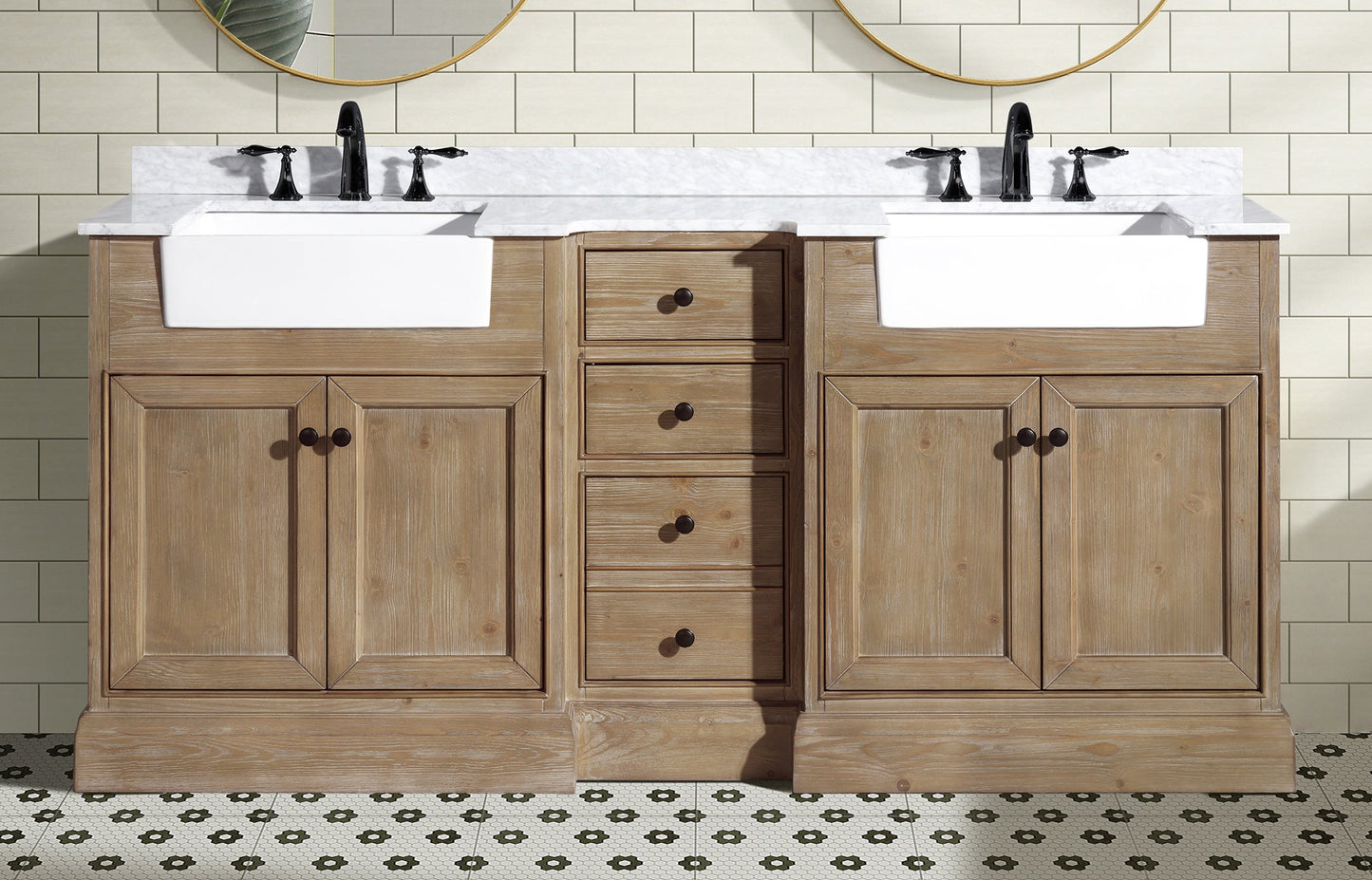 Kelly 72" Bathroom Vanity Weathered Fir