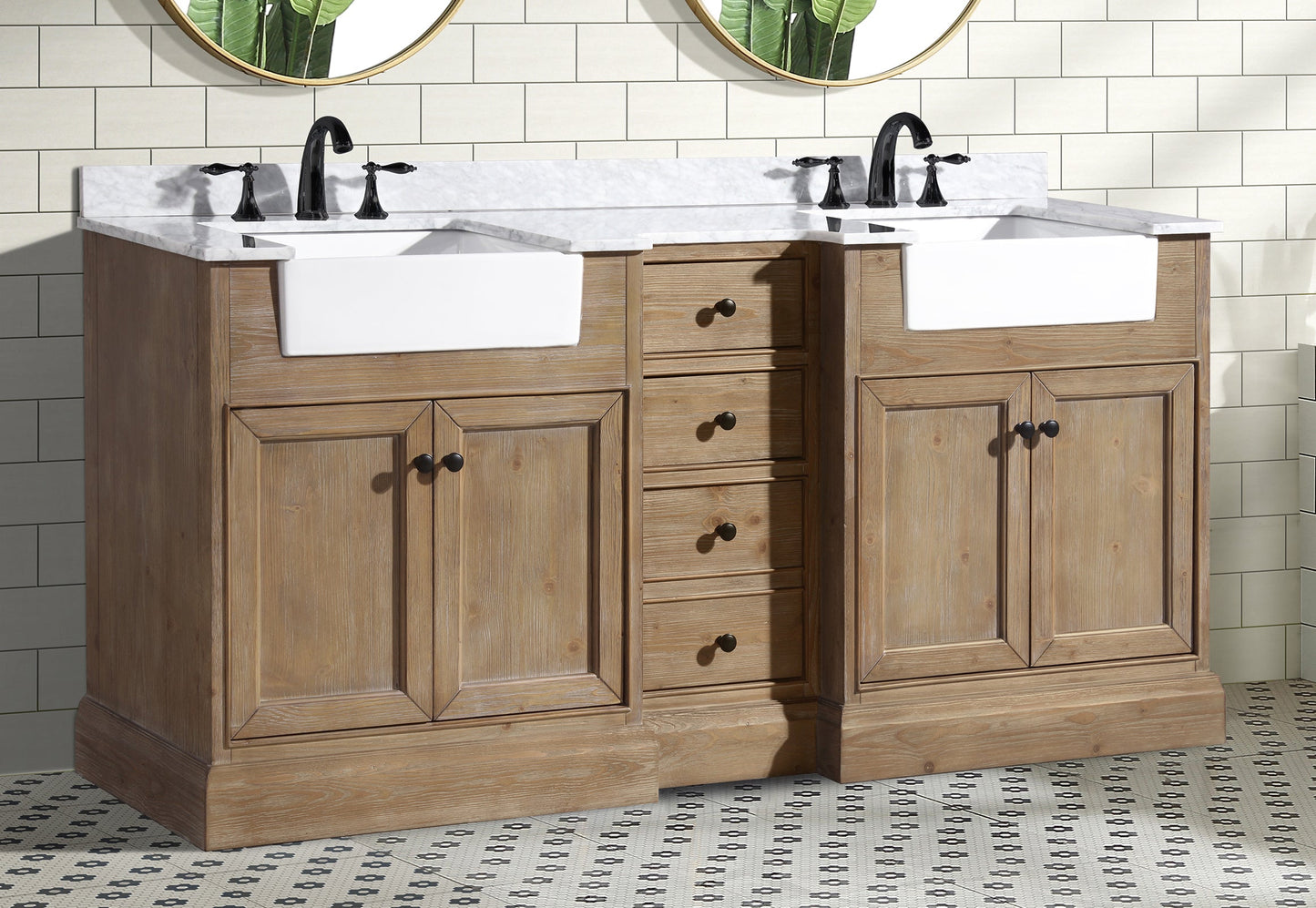 Kelly 72" Bathroom Vanity Weathered Fir