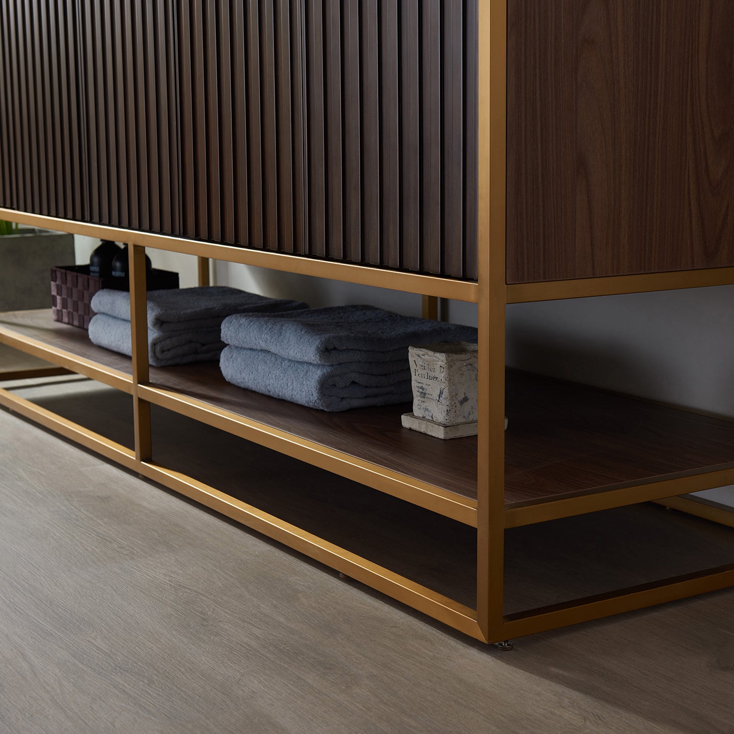 Donostia 72" Double Vanity in Walnut with Ceramic Under-Mount Sink