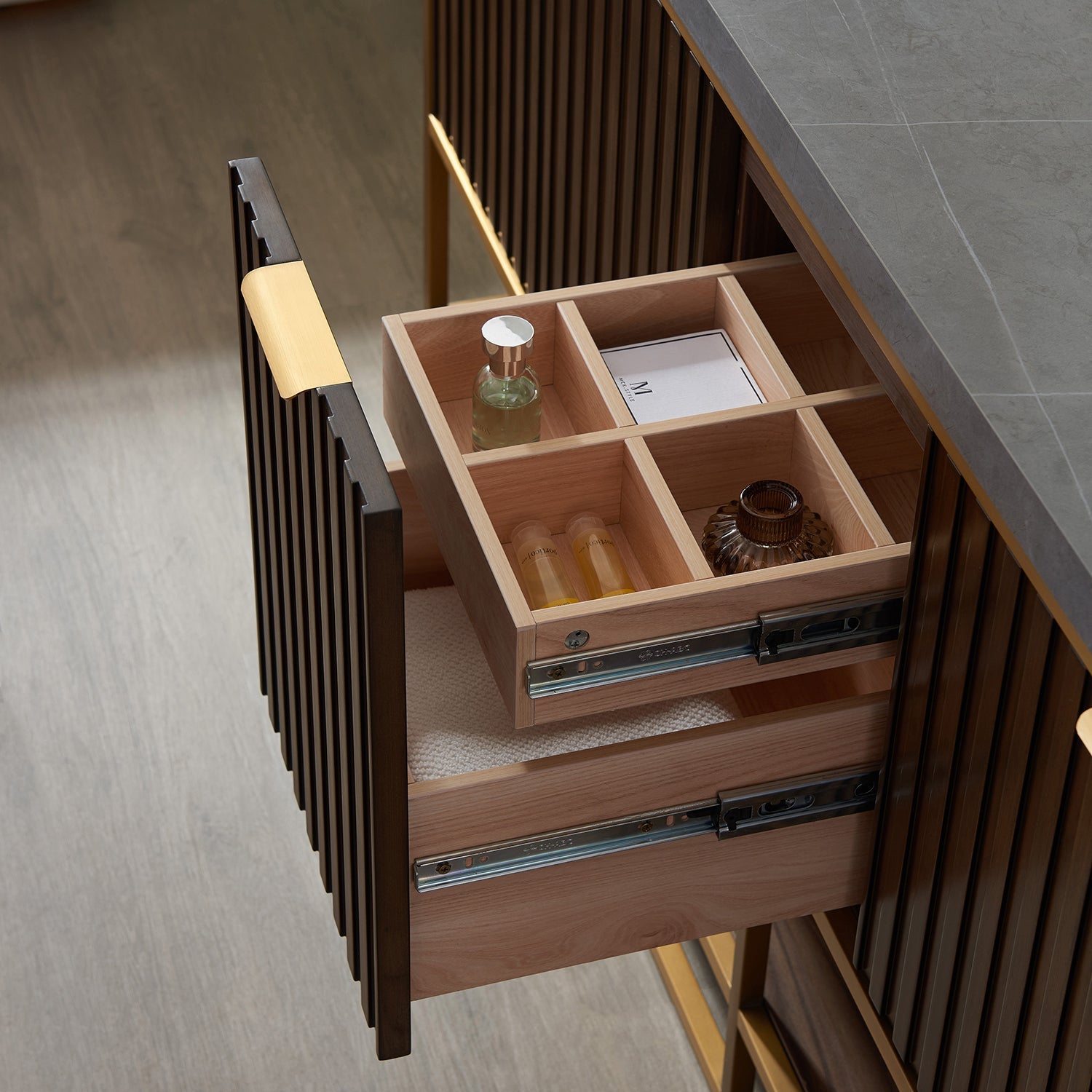 Donostia 72" Double Vanity in Walnut with Ceramic Under-Mount Sink