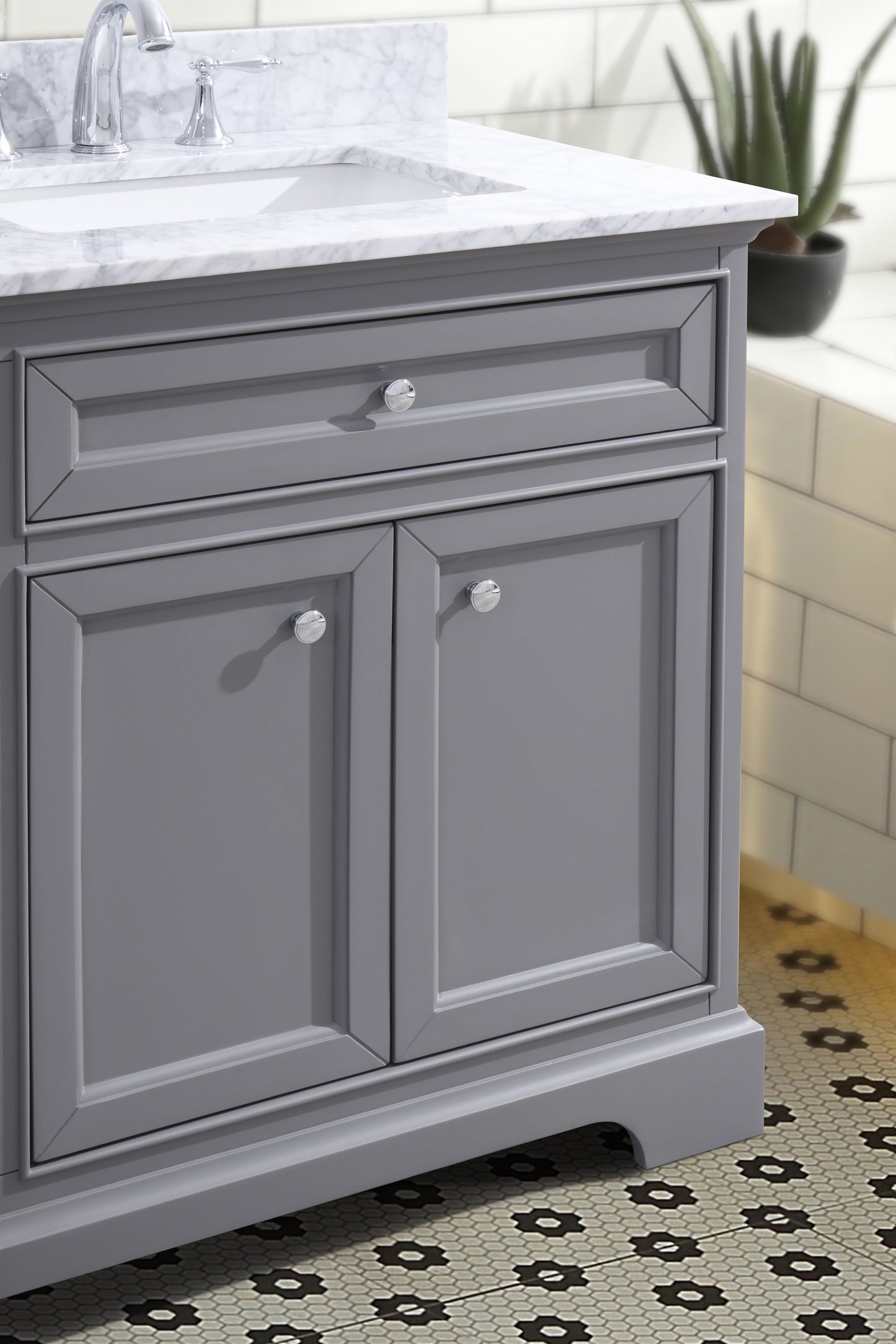 South Bay 72" Bathroom Vanity Gray