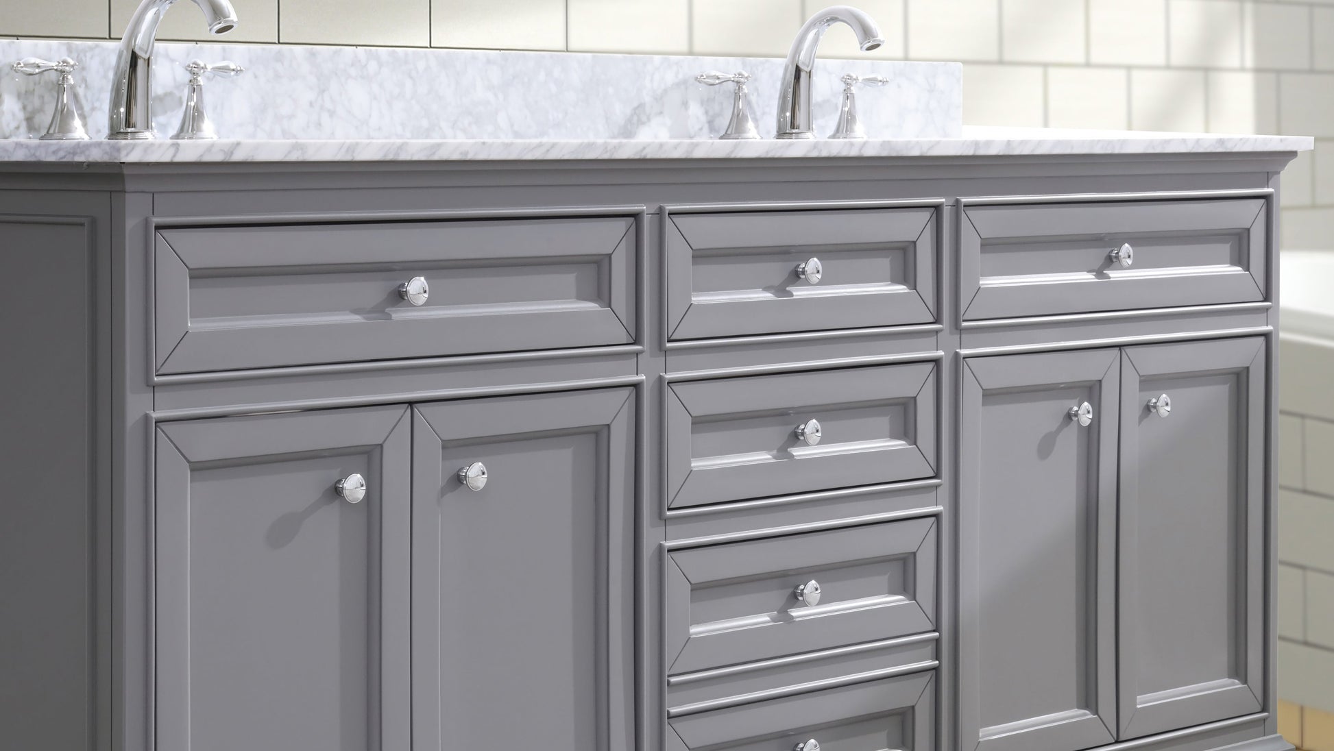 South Bay 72" Bathroom Vanity Gray