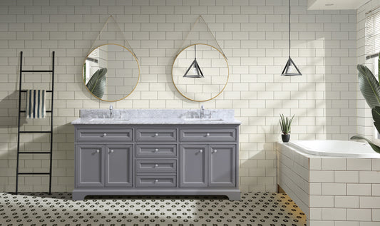 South Bay 72" Bathroom Vanity Gray