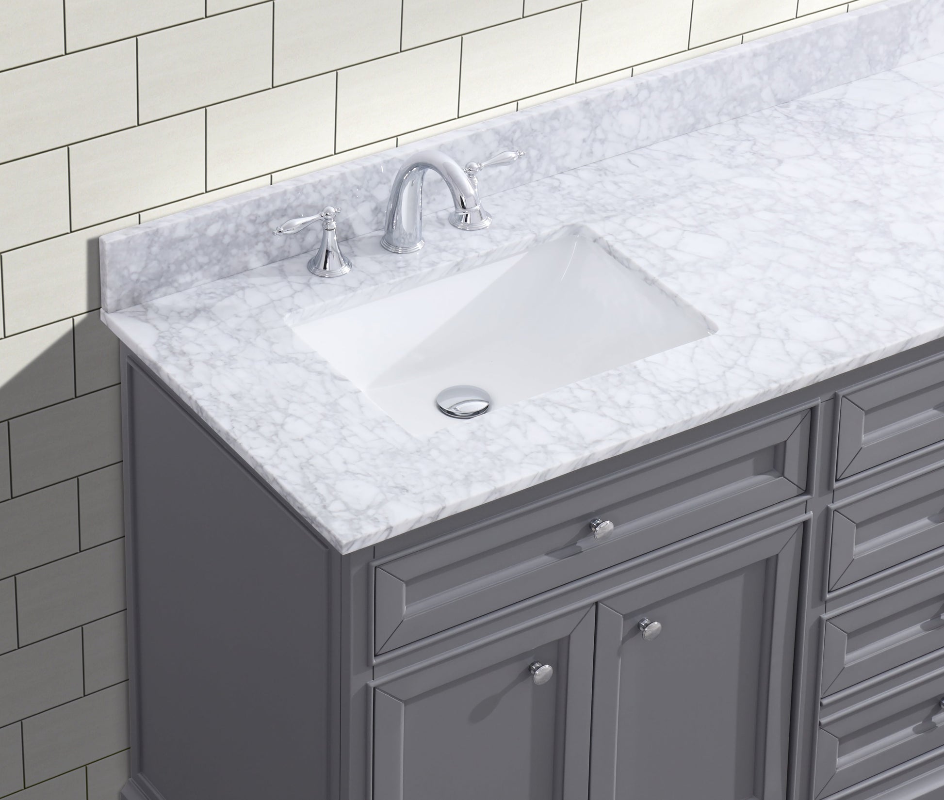 South Bay 72" Bathroom Vanity Gray