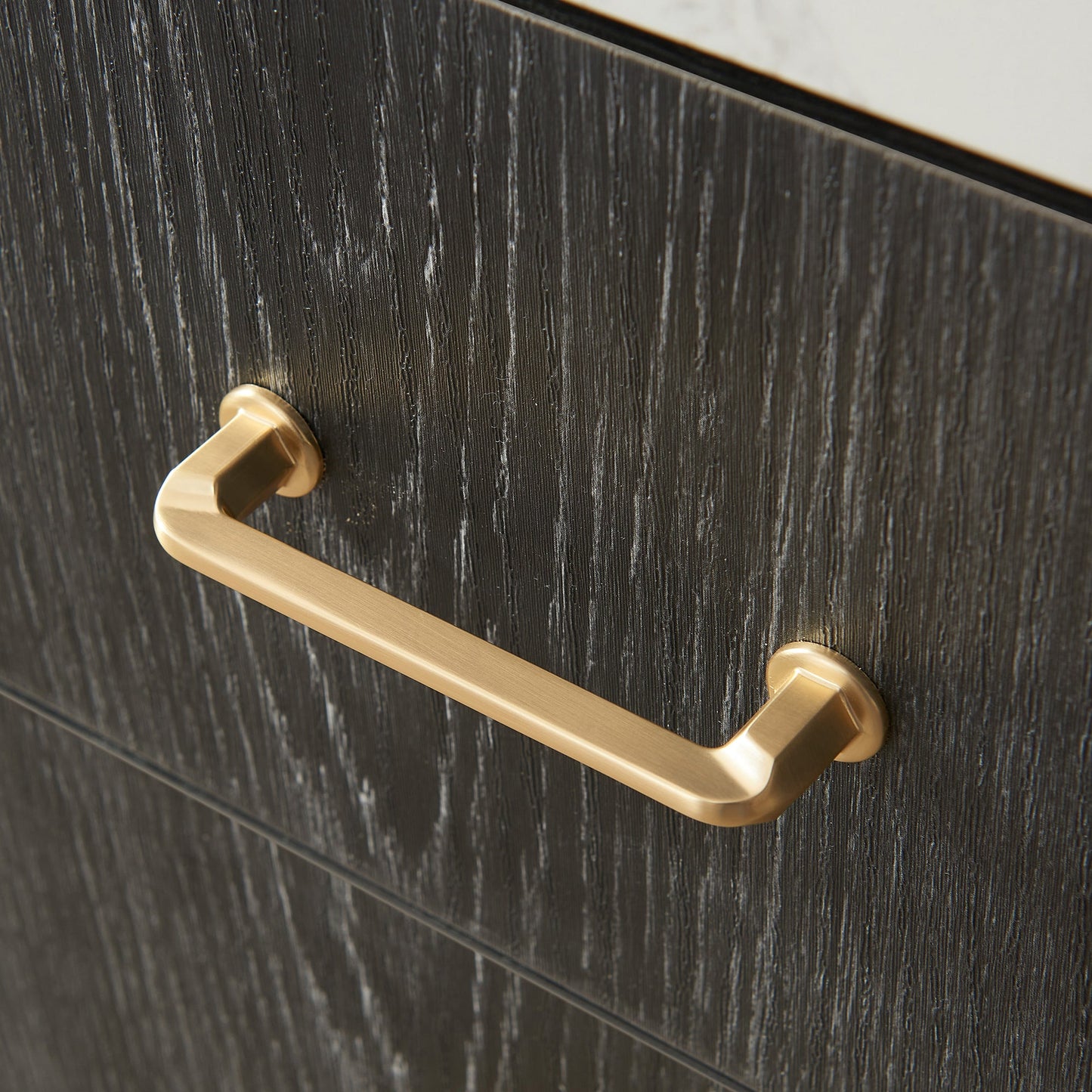 Alistair 24" Single Vanity in North American Black Oak with White Grain Stone Top
