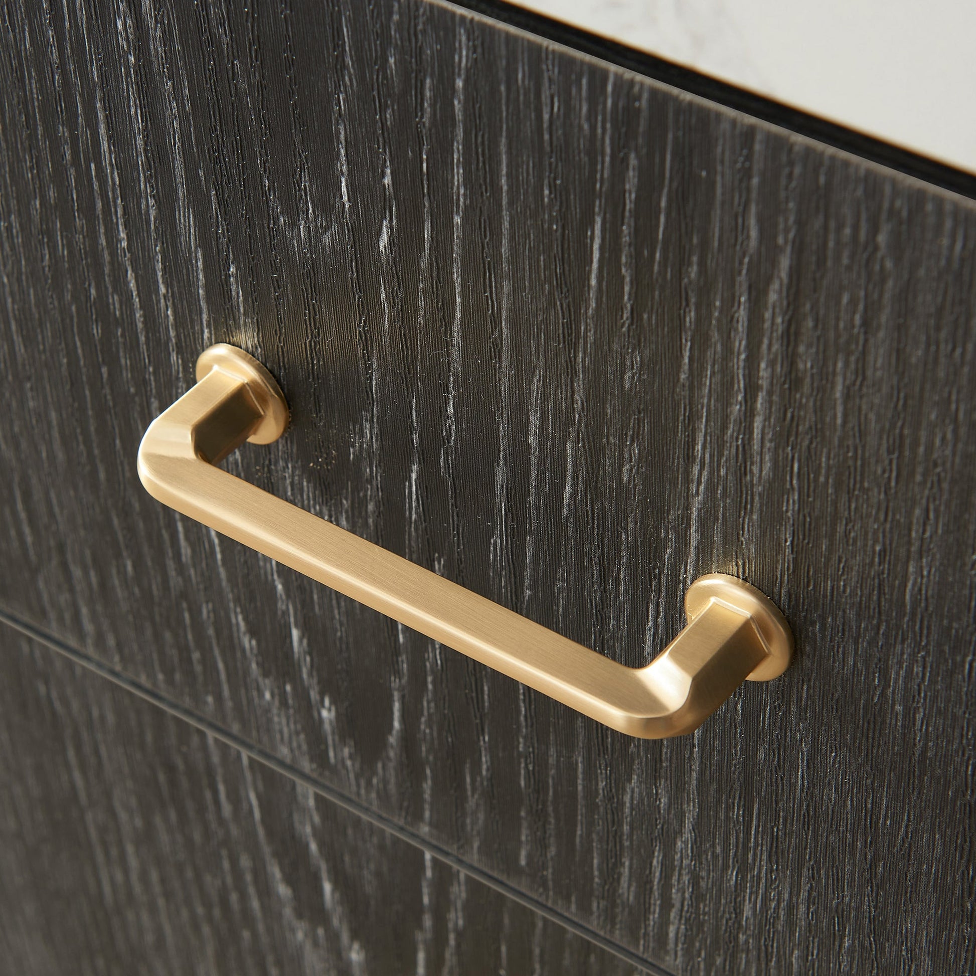 Alistair 48" Single Vanity in North American Black Oak with White Grain Stone Top