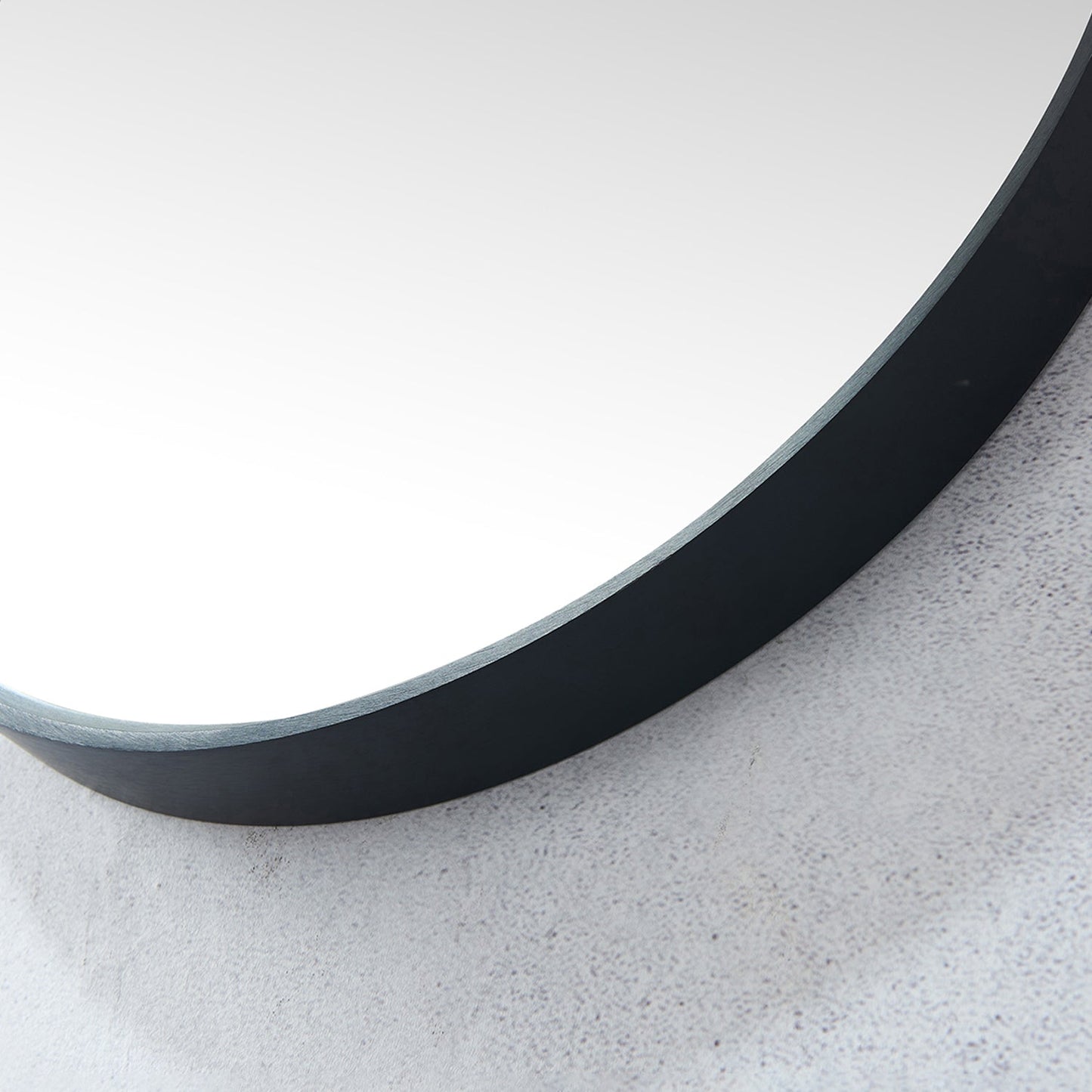 Miajadas 20 in. W x 36 in. H Oval Metal Wall Mirror in Brushed Black