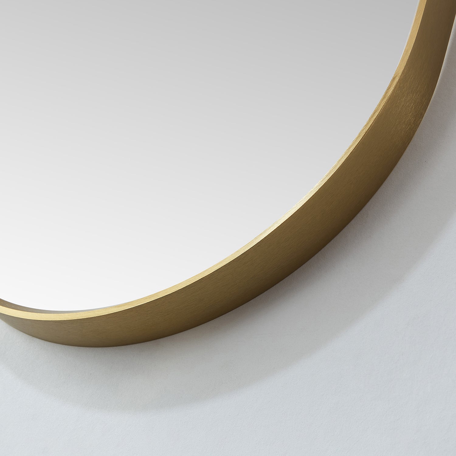 Miajadas 20 in. W x 36 in. H Oval Metal Wall Mirror in Brushed Gold