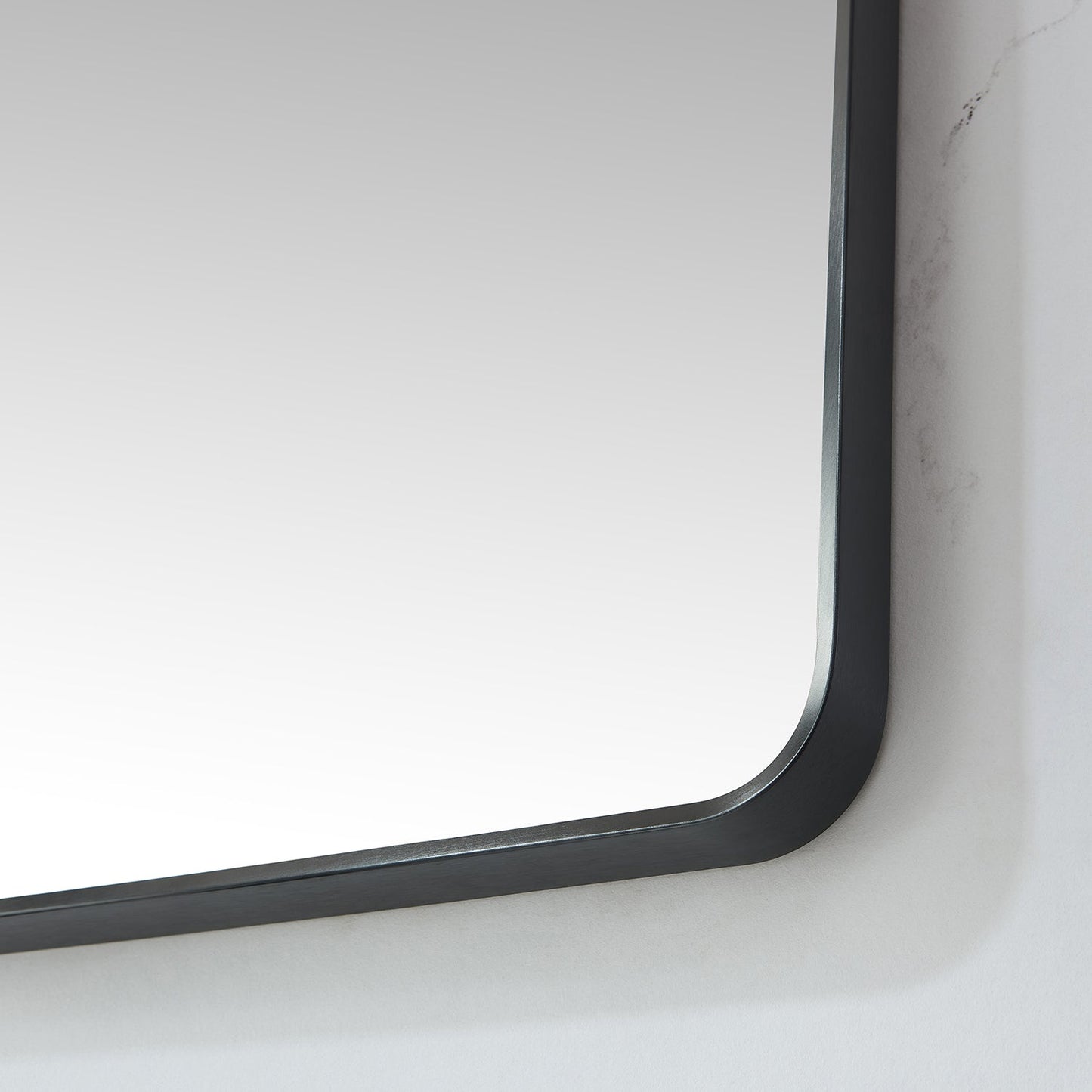 Mutriku 24 in. W x 36 in. H Rectangle Metal Wall Mirror in Brushed Black