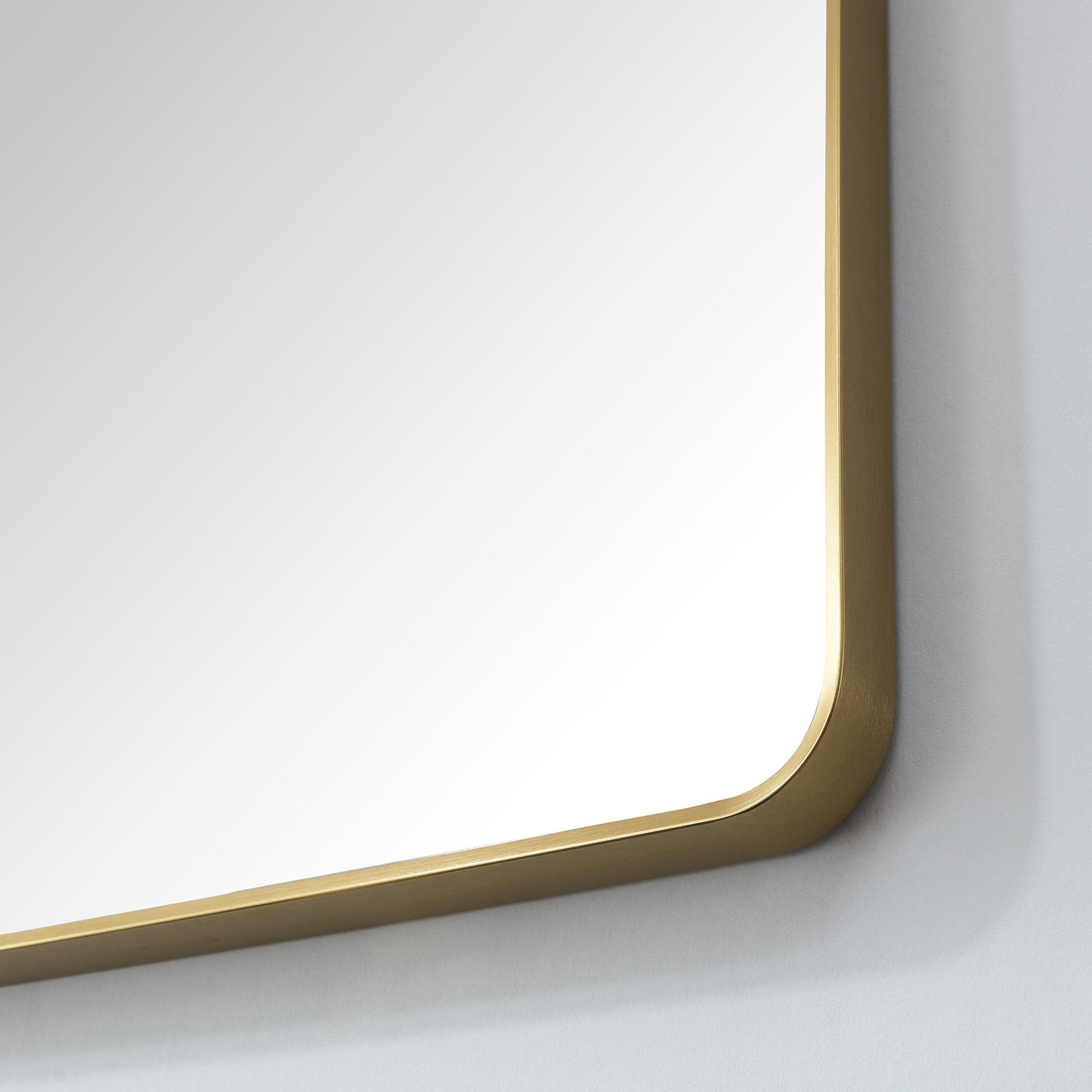 Mutriku 24 in. W x 36 in. H Rectangle Metal Wall Mirror in Brushed Gold