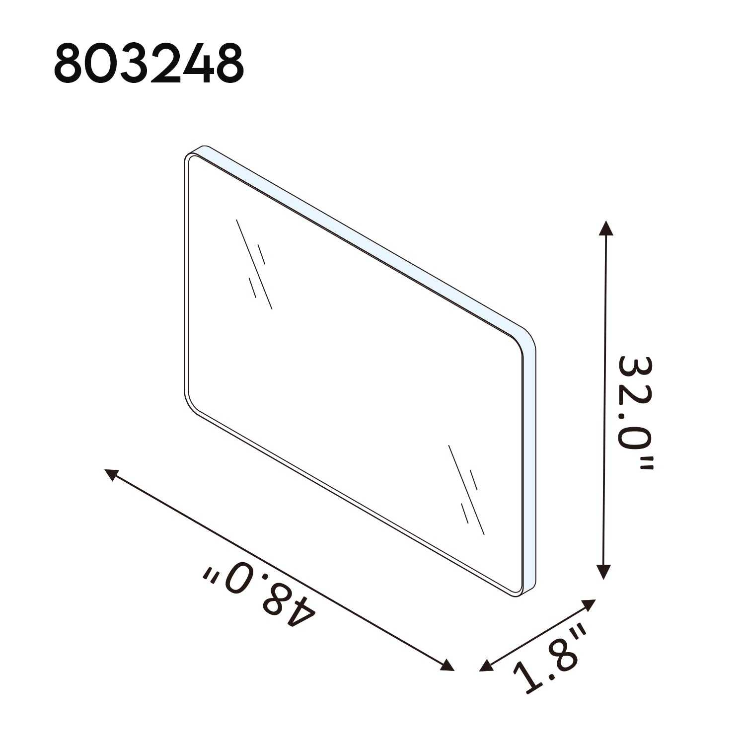 Mutriku 48 in. W x 32 in. H Rectangle Metal Wall Mirror in Brushed Gold