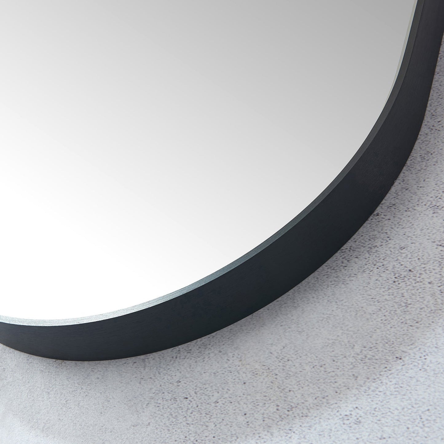 Luarca 18 in. W x 48 in. H Oval Metal Wall Mirror in Brushed Black