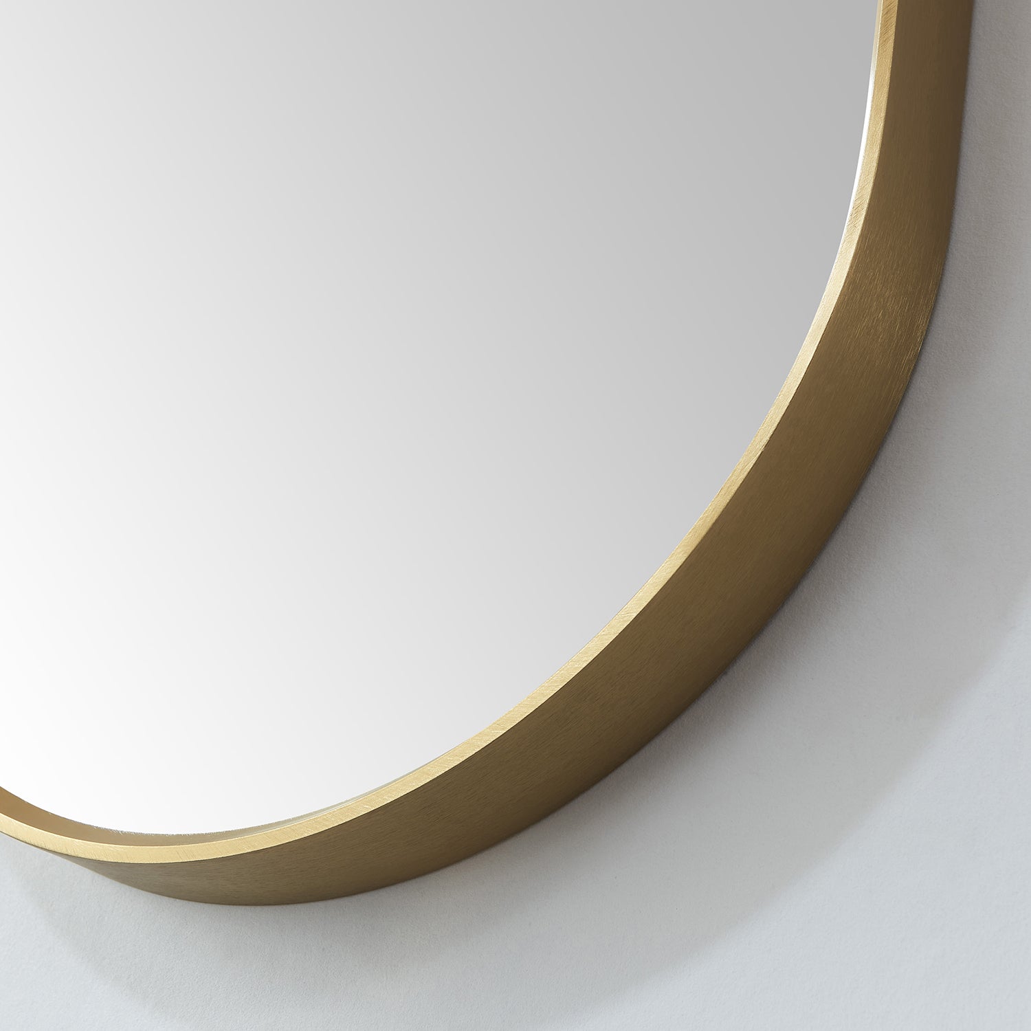 Luarca 18 in. W x 48 in. H Oval Metal Wall Mirror in Brushed Gold