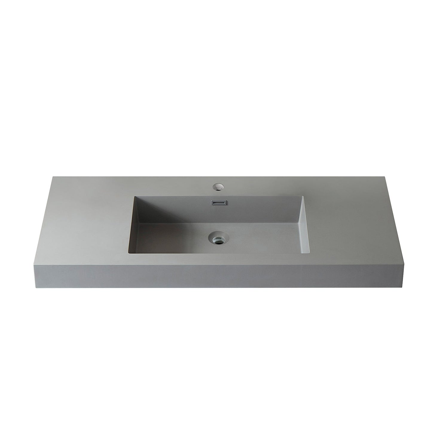 Ablitas Square Grey Finish Composite Granite Stone Vessel Bathroom Vanity Sink