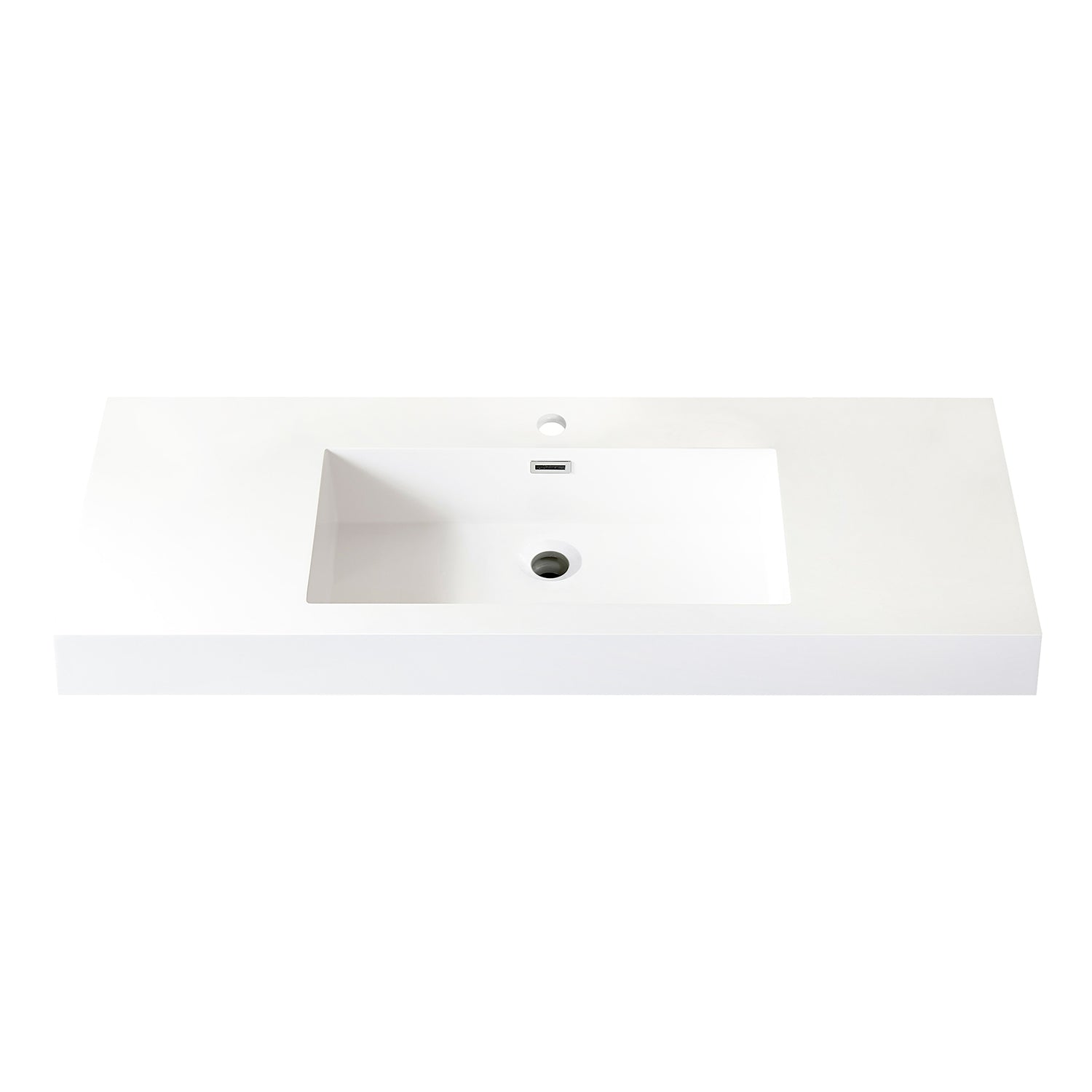 Ablitas Square White Finish Composite Granite Stone Vessel Bathroom Vanity Sink