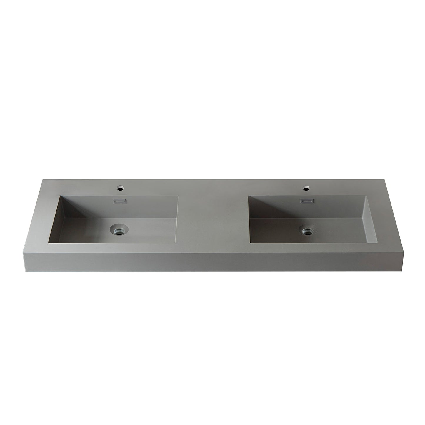 Ablitas Square Grey Finish Composite Granite Stone Vessel Bathroom Vanity Sink