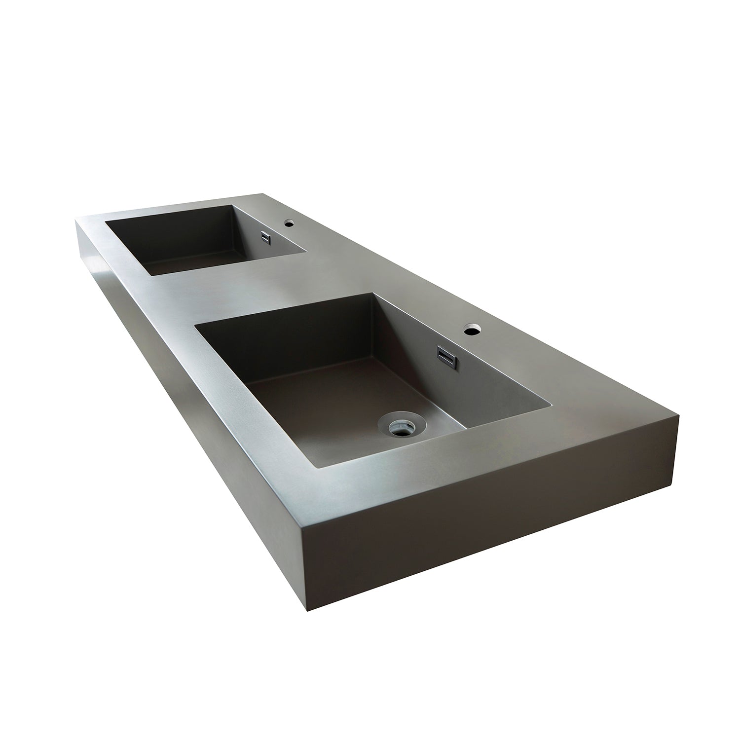 Ablitas Square Grey Finish Composite Granite Stone Vessel Bathroom Vanity Sink