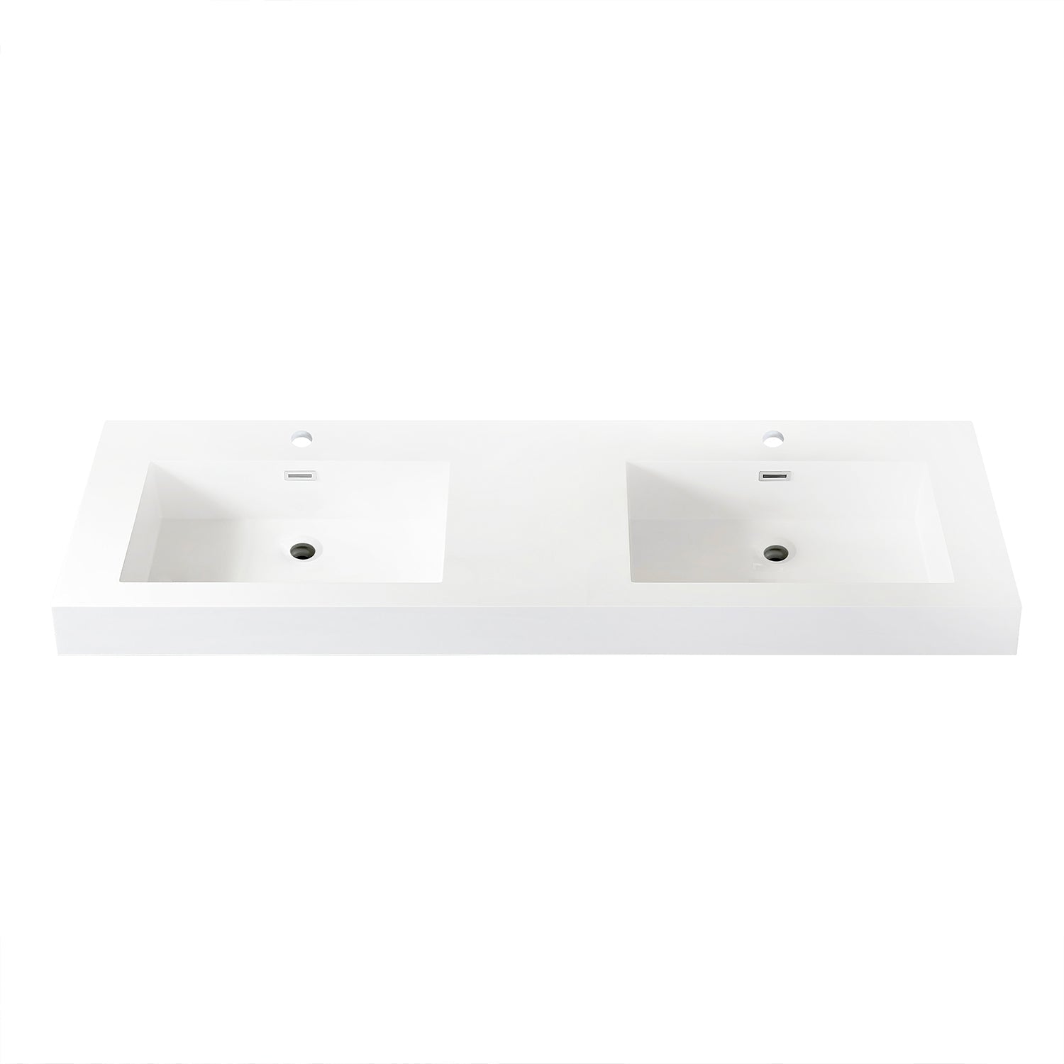 Ablitas Square White Finish Composite Granite Stone Vessel Bathroom Vanity Sink