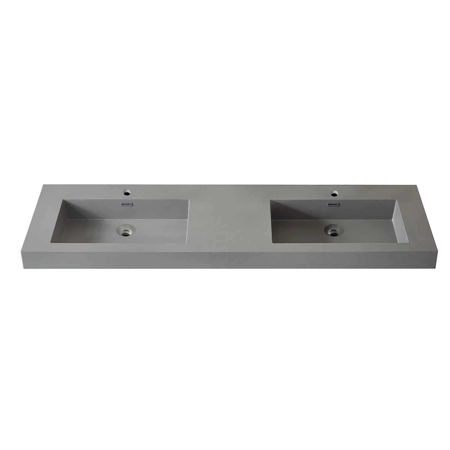 Ablitas Square Grey Finish Composite Granite Stone Vessel Bathroom Vanity Sink